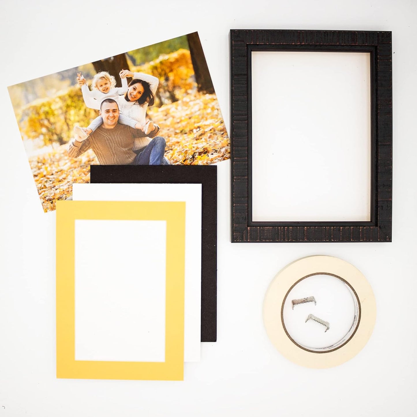 11x14 Mat Bevel Cut for 8.5x11 Photos - Acid Free Chamois Yellow Precut Matboard With Backing Board and Crystal Clear, Self Seal Mat Bag - For Pictures, Framing - 4-ply Thickness