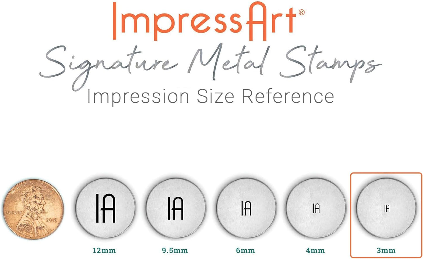 ImpressArt - Flourish G Signature Metal Design Stamp, 3mm