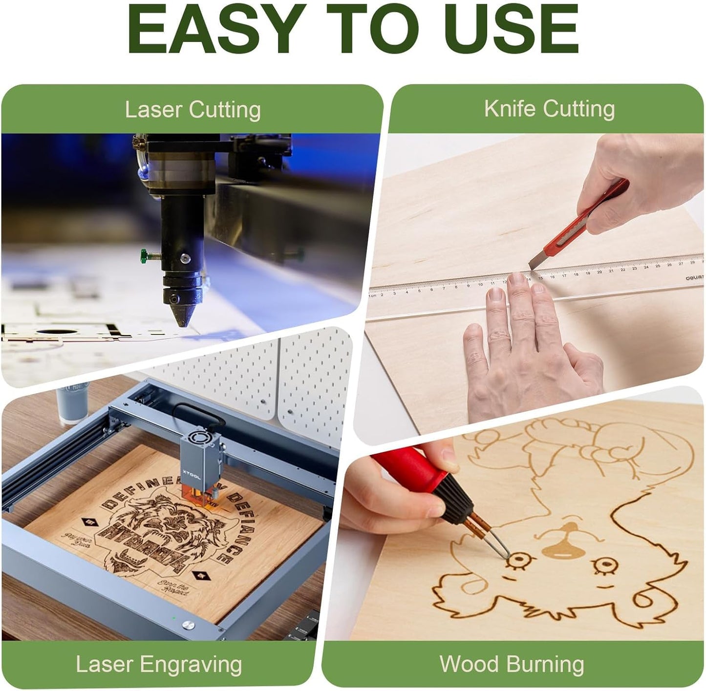 10 Pack Maple Plywood Sheets, 12 x 12 x 1/8 Inch, 3mm Plywood for Laser Cutting, Thin Unfinished Wood Sheets for Architectural Models, Wood Burning and DIY Wood Crafts