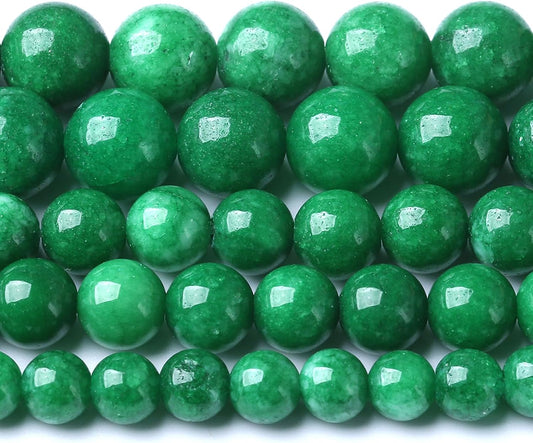 10MM Blackish Green Cloudy Chalcedony Stone Beads Round Loose Beads for Jewelry Making Bracelet Necklace 72pcs 2 Strands 32"