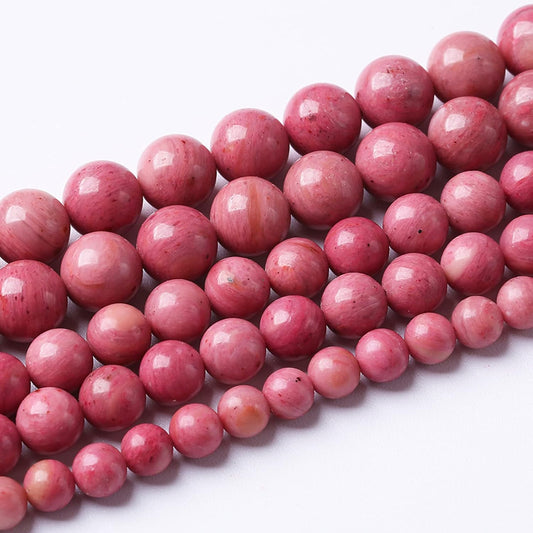 10mm 38pcs 7A Premium Gemstone Rhodochrosite Beads Natural Stone Round Loose Energy Healing Beads for Jewelry Making DIY Bracelet