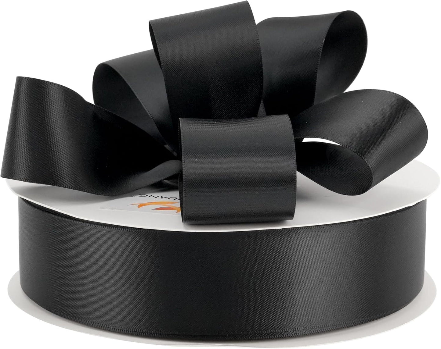 HUIHUANG Black Satin Ribbon 1-1/2 inch x 100 Yards Double-Faced Satin Ribbon for Flower Bouquet, Gift Wrapping, Eternal Roses, DIY Crafts, Bridal Shower Wedding Decor