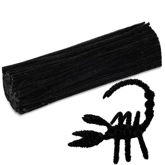 110 PCS Black Pipe Cleaners - Bulk Art & Craft Pipe Cleaners Chenille Stem for Creative Home Decoration and Arts Crafts