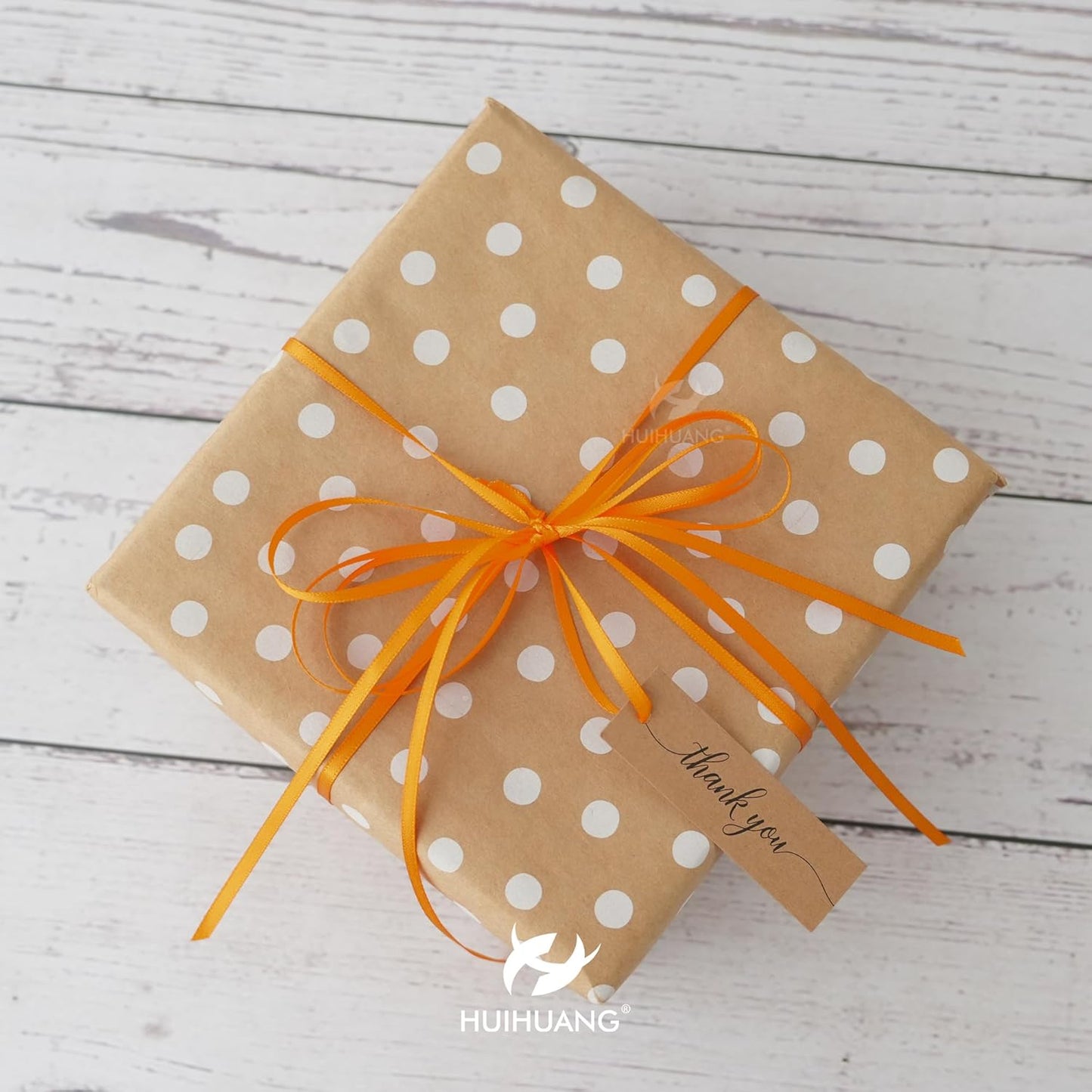 HUIHUANG Solid Color Satin Ribbon 1/8 inch x 100 Yards Roll Ribbon Halloween Decoration Ribbons for Crafts Party Decoration Gift Packing (Orange)