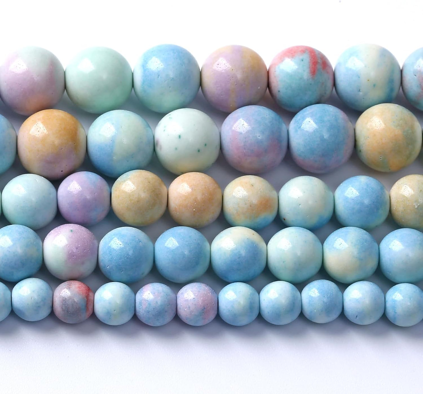 10mm 36pcs Natural Alxa Rainbow Stone Beads for Jewelry Making Energy Healing Power Stone Beads DIY Bracelet Necklace Accessories 15"