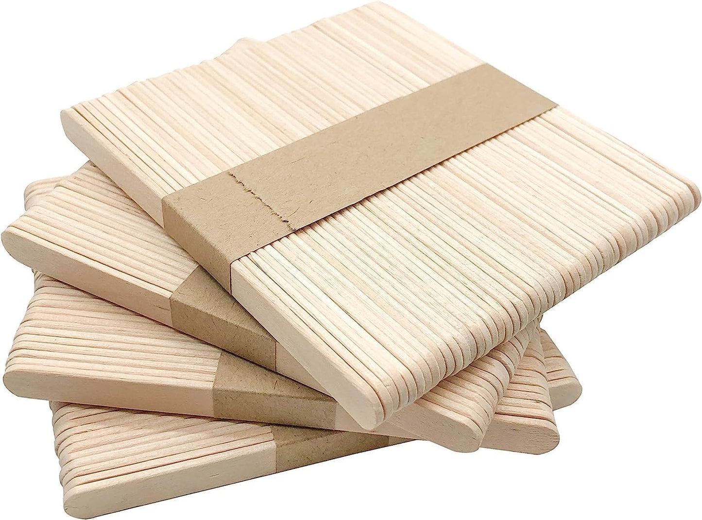 1000 Pcs Craft Sticks Ice Cream Natural Wood Popsicle Craft Sticks 4.5 inch Length Treat Ice Pop for DIY Crafts
