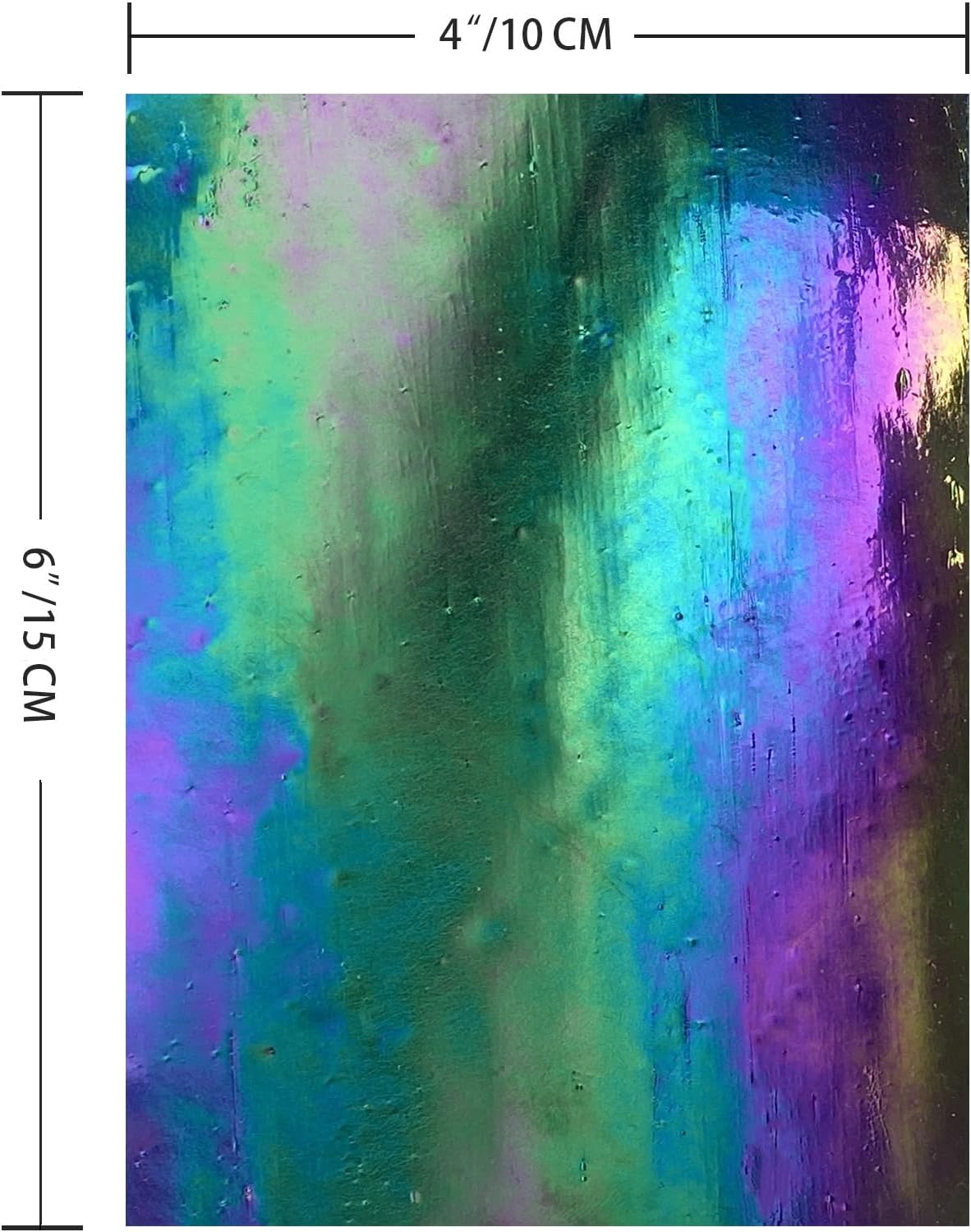 ILLUCKAI12 Sheets Iridescent Stained Glass Sheet, 4 x 6 inch Rainbow Iridized Glass Mosaic Tiles for Crafts, Stained Glass Supplies for Art Glass Projects and Mosaics