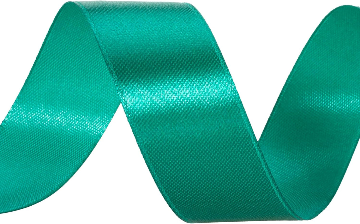 1 Inch Teal Solid Satin Ribbon, 50 Yards Craft Fabric Ribbon for Gift Wrapping Floral Bouquets Wedding Party Decoration