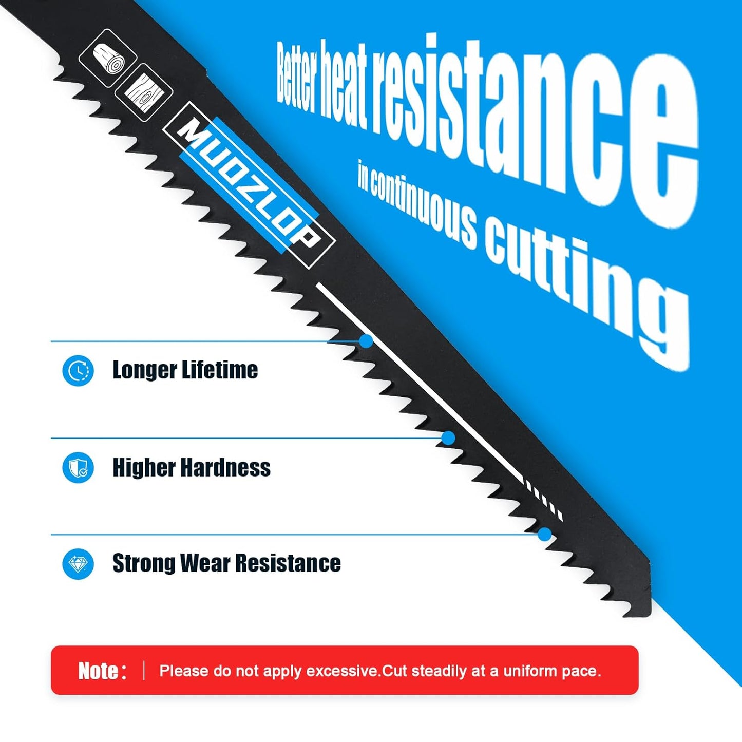 10 Pack 12 inch Reciprocating Saw Blades Set,5 TPI High Carbon Saw Blades,Woodcutting Saw Blades with Organizer Case (10, 5TPI/300mm)