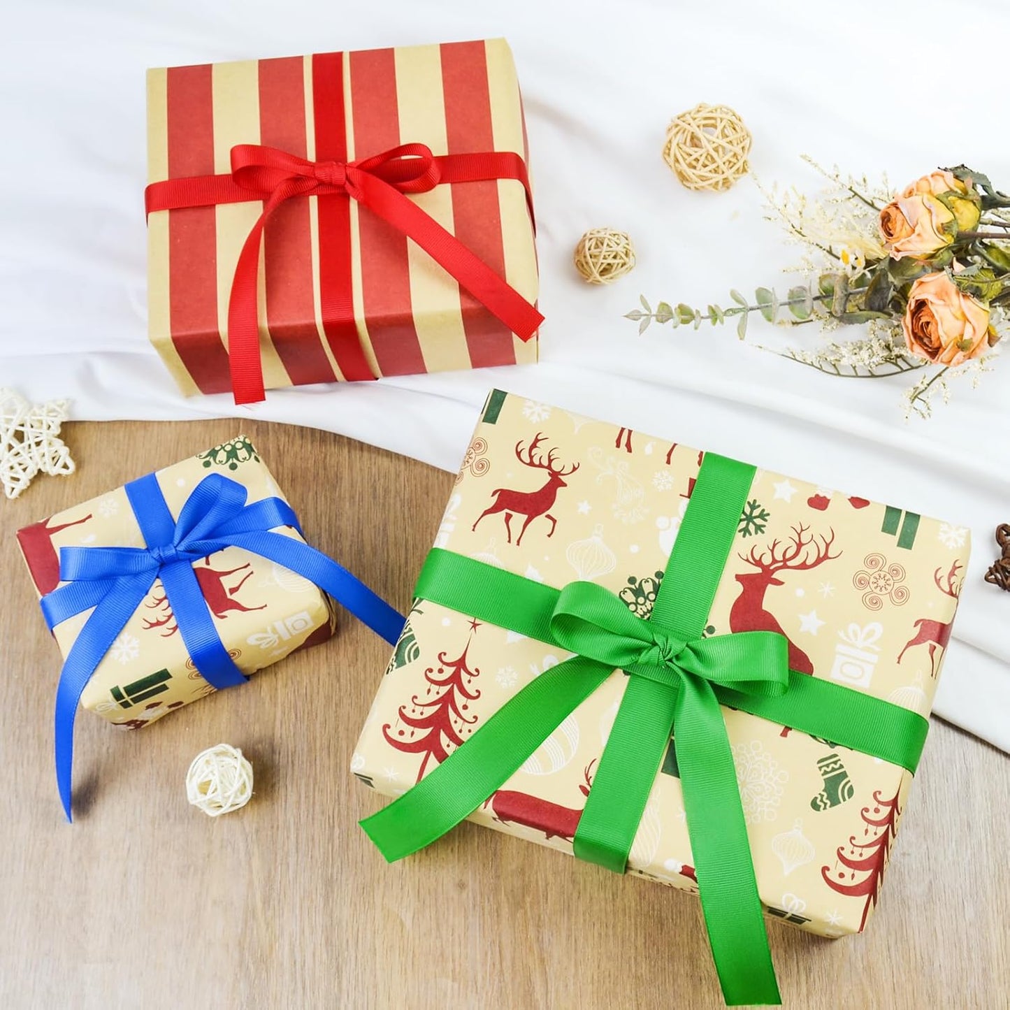 100 Yards 1.5 inch Grosgrain Ribbon, Solid Color Fabric Ribbon Perfect for Gift Wrapping, Wedding, Handmade Bows, Floral Bouquets and Party Decoration(Black)