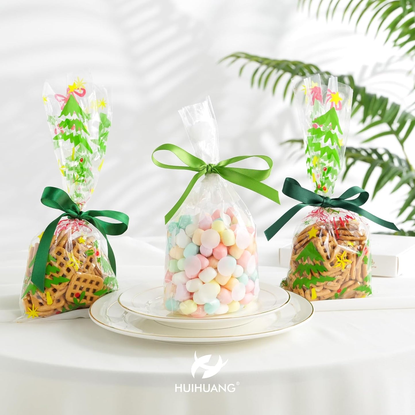 HUIHUANG Lime Green Satin Ribbon 1/2 inch X 50 Yards Continuous, Kiwi Green Double-Faced Satin Ribbon for Gift Wrapping, Bows, DIY Crafts, Flower Bouquet, Wedding Decor, Christmas Decoration