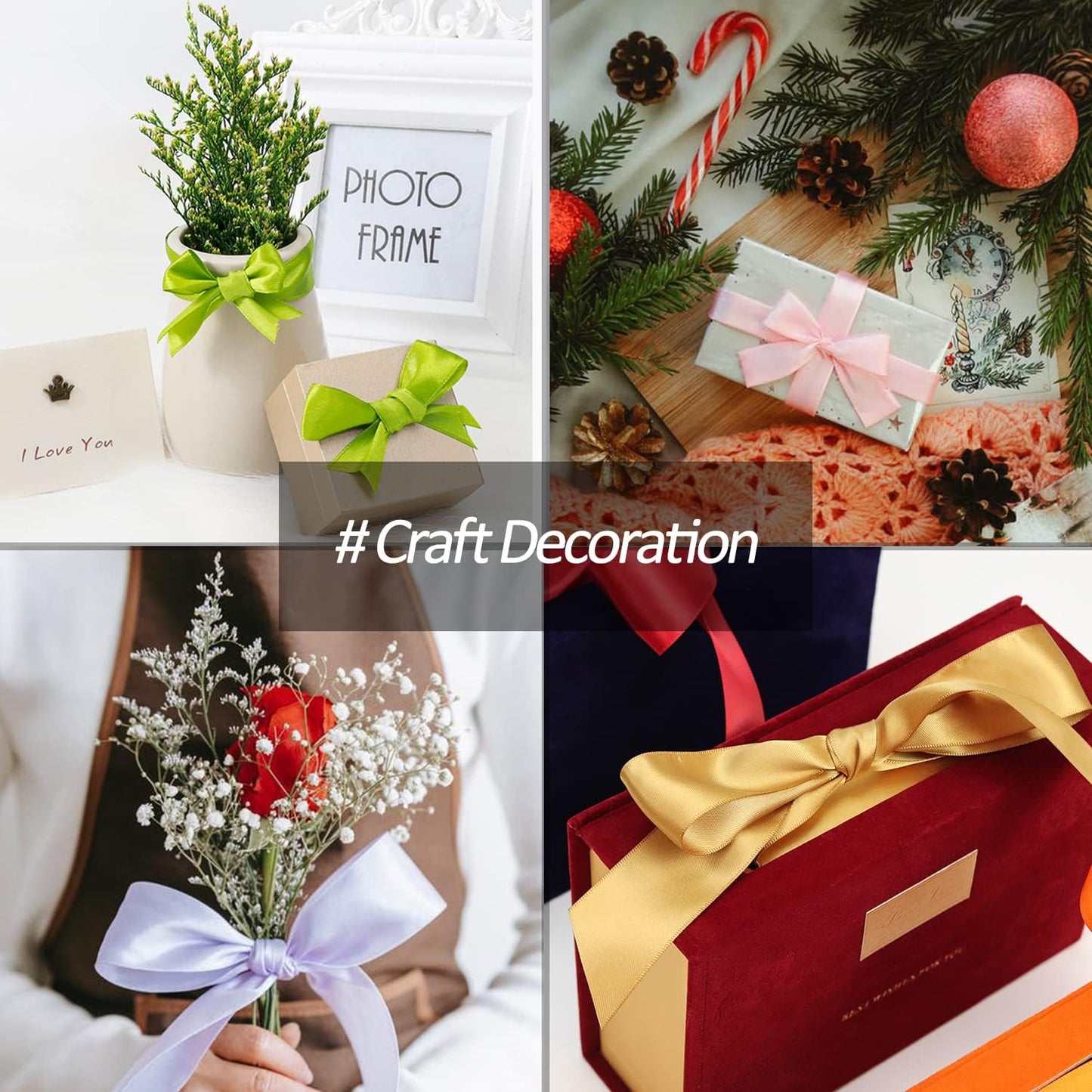 1" Wide x 100 Yards Single Face Polyester Satin Ribbon, Satin Ribbon for Crafts, Gift, Hair Bows, Wedding Party Decoration, Bow Making & Other Projects (Black)