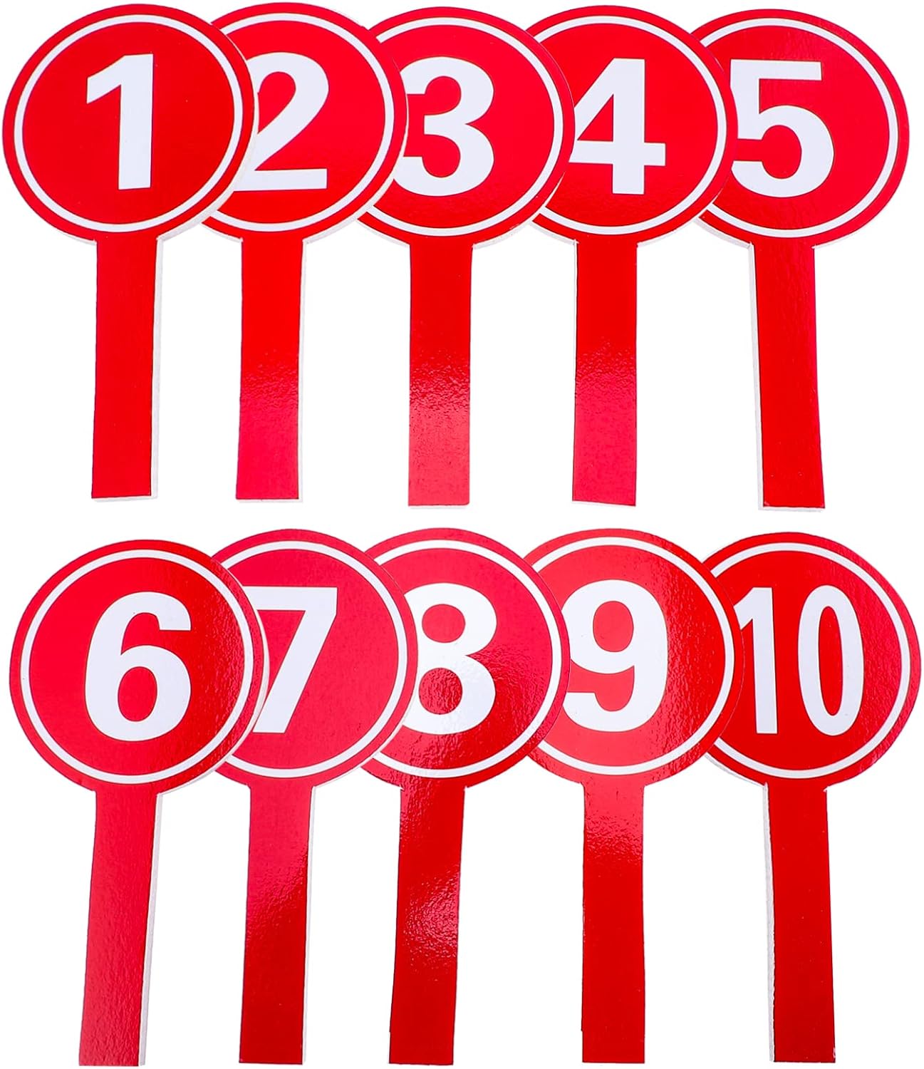 10pcs Handheld Score Paddles Foam Number Scoreboards 1-10 Voting Scoreboards for Sport Competition Classroom Voting and Answers