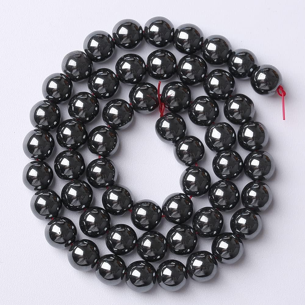 103pcs 4mm AAA Black Hematite Beads Natural Stone Gemstone Round Loose Beads for Jewelry Making DIY Bracelets