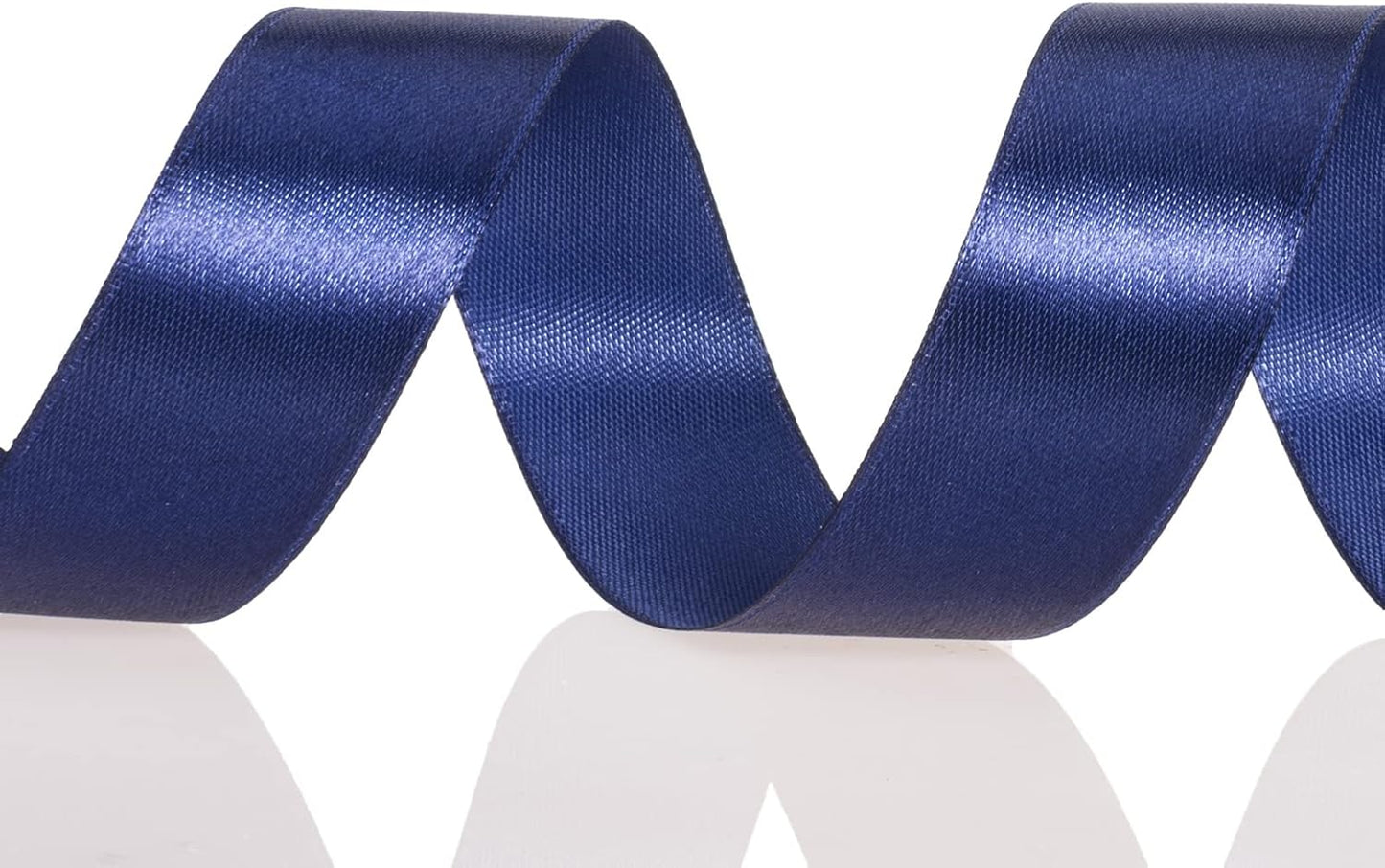 1 Inch Navy Solid Satin Ribbon, 50 Yards Craft Fabric Ribbon for Gift Wrapping Floral Bouquets Wedding Party Decoration