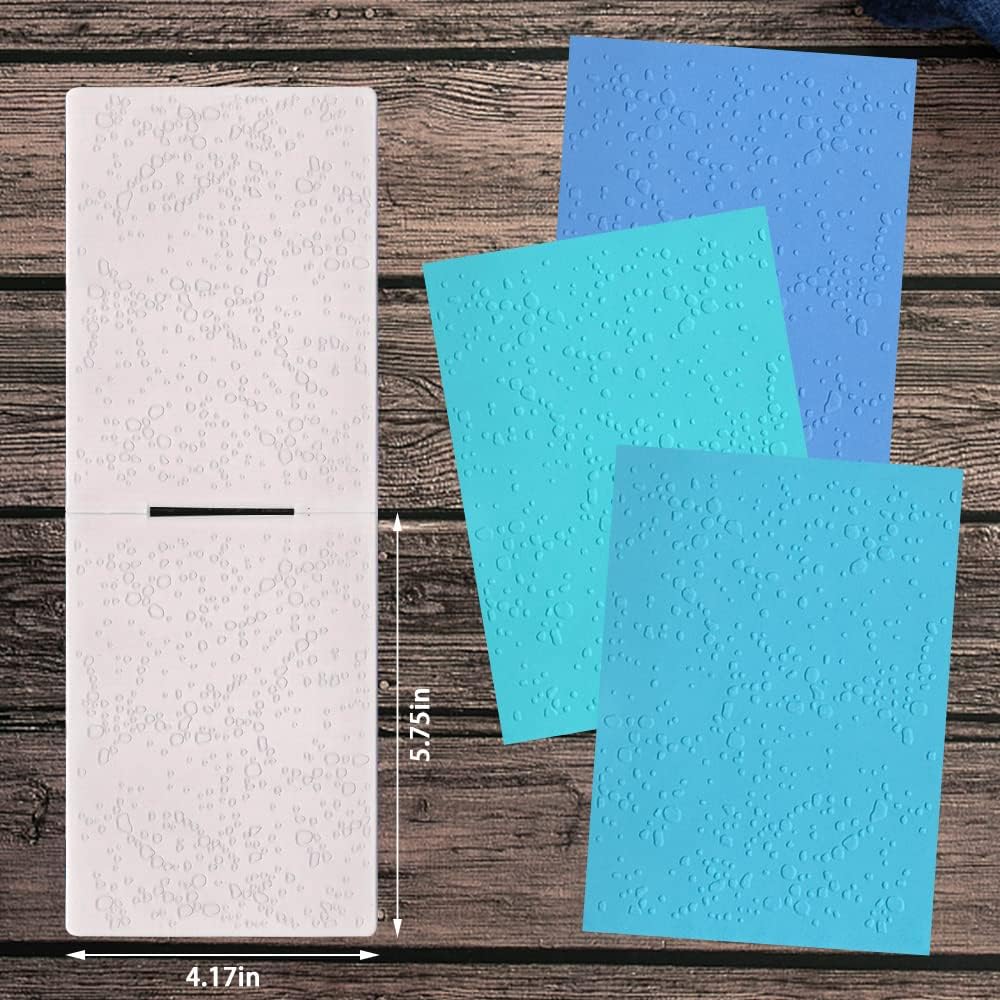 Hying 3-D Textured Impressions Background Embossing Folder, Bubble Pattern Plastic Embossing Folder Template for Card Making Scrapbooking Paper Craft Album Stamps DIY Décor
