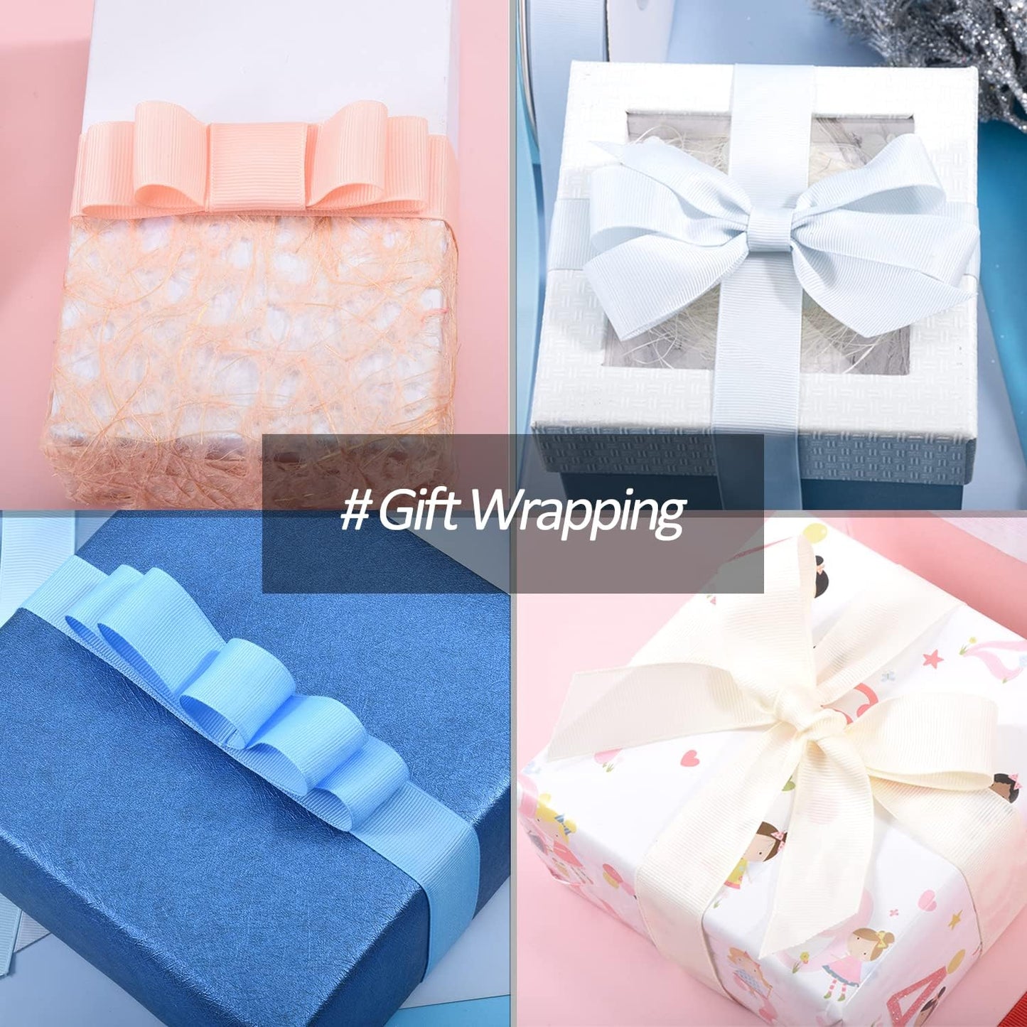 1" X 100 Yards Royal Blue Grosgrain Ribbon, Premium Grosgrain Ribbon for Sewing, Gift Wrapping, Bow Making, Wedding Decor, Wrapping and More (Royal Blue)