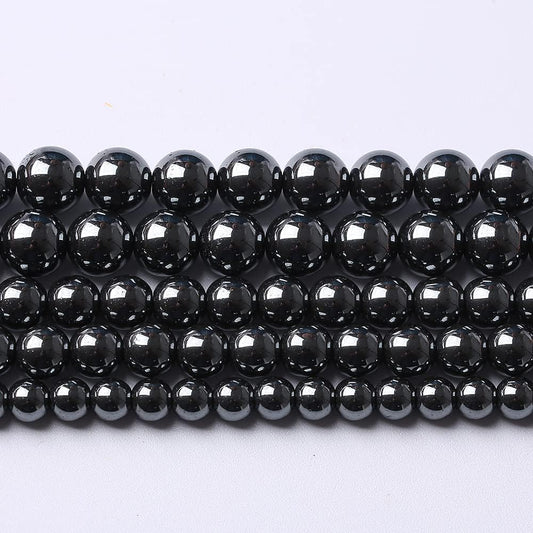 103pcs 4mm AAA Black Hematite Beads Natural Stone Gemstone Round Loose Beads for Jewelry Making DIY Bracelets