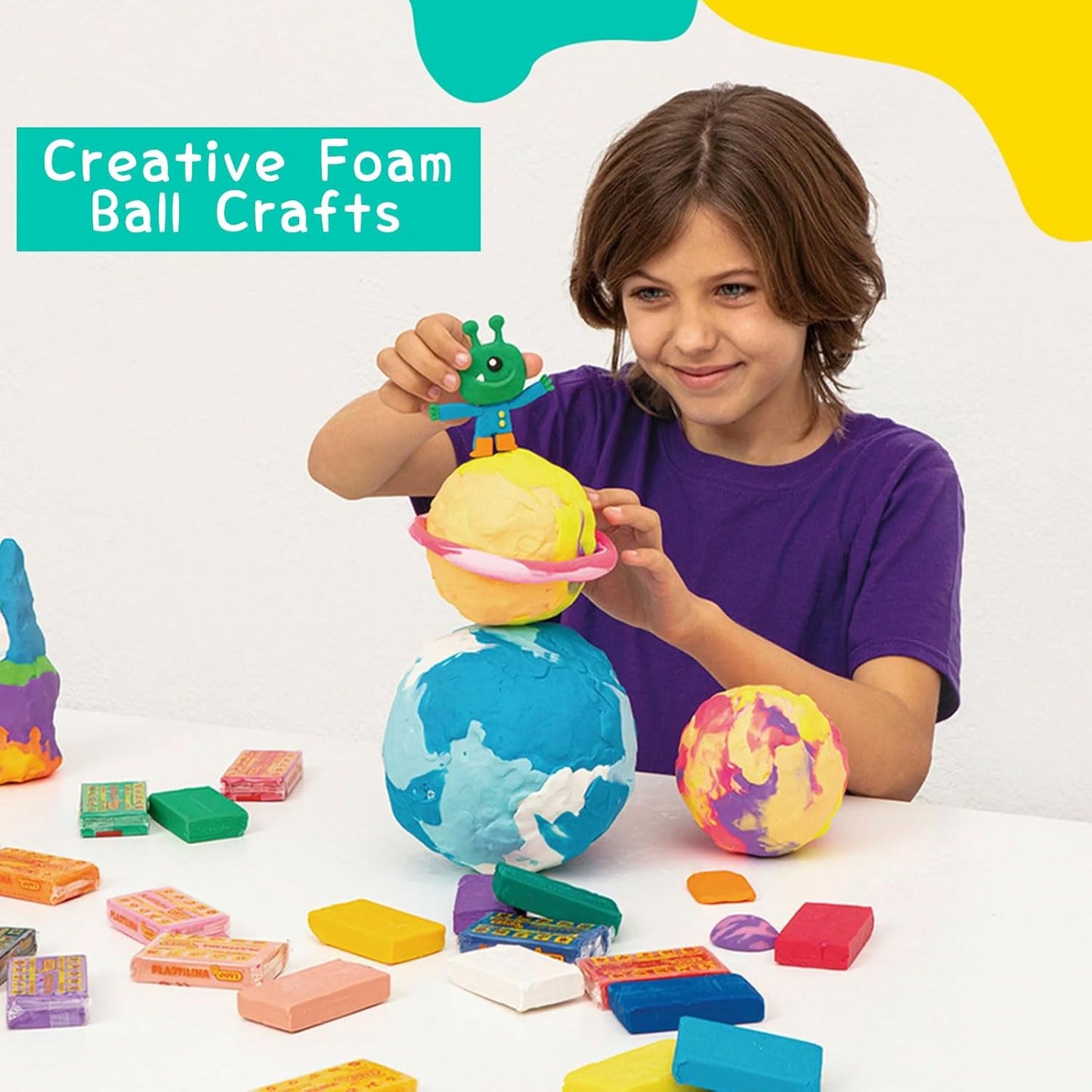 10PCS 3 Inch White Foam Balls Polystyrene Craft Balls Foam Balls for Art, Craft, Household, School Projects and Christmas Easter Party Decorations