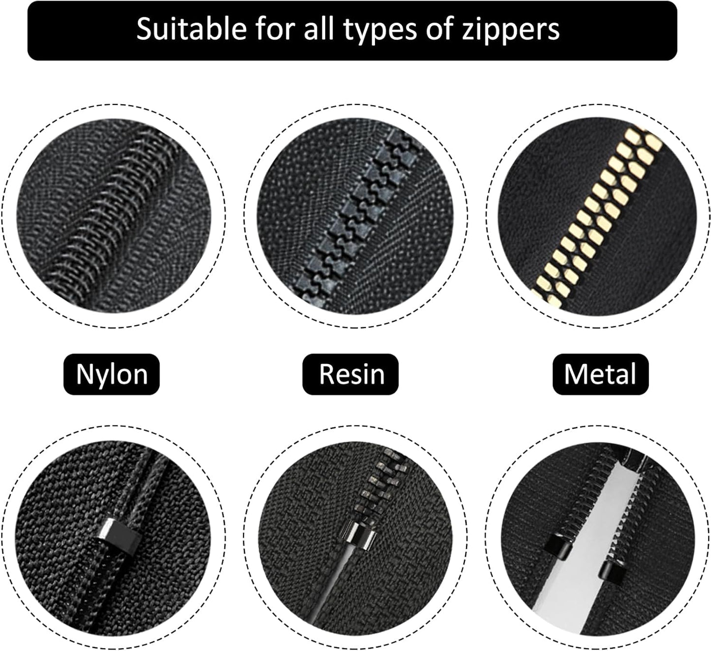 105 Pieces Zipper Repair Kit #3#5#8, Zipper Replacement with Install Plier for Repairing Coats, Jackets, Tents, Backpacks, Sleeping Bag, Luggage