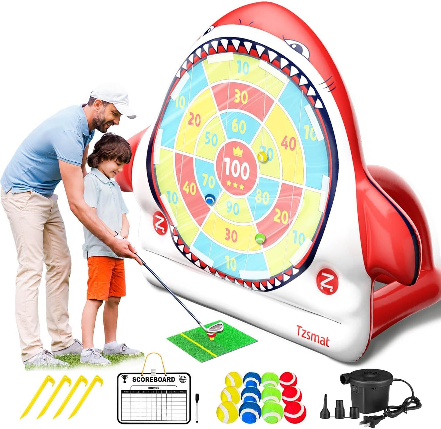 Inflatable Golf Game Set, Outdoor & Beach Golf, Party Darts and Indoor Darts for Backyard, Camping & Outdoor Parties – Ultimate Sports & Recreation Gear for Family