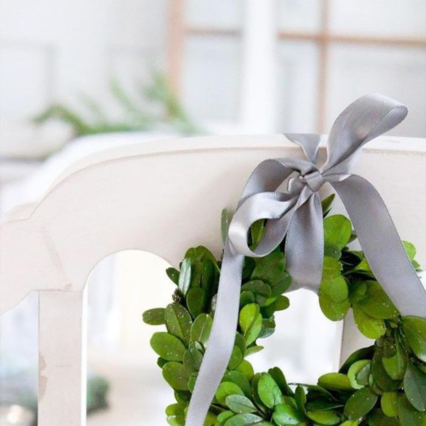 1/4" X 100 Yards Silver Satin Thin Ribbon Solid Color Double Faced Ribbons Perfect for Crafts Wedding Decor Bow Making Arts Sewing and More