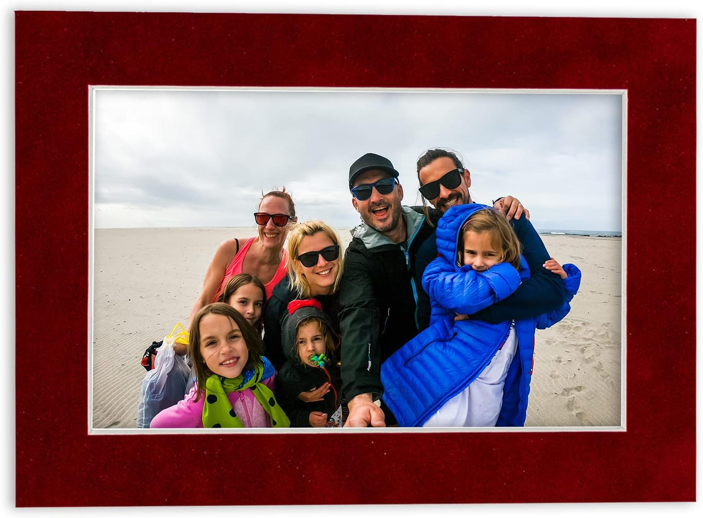 11x14 Mat Bevel Cut for 8.5x11 Photos - Acid Free Bright Red Suede Precut Matboard With Backing Board and Crystal Clear, Self Seal Mat Bag - For Pictures, Framing - 4-ply Thickness