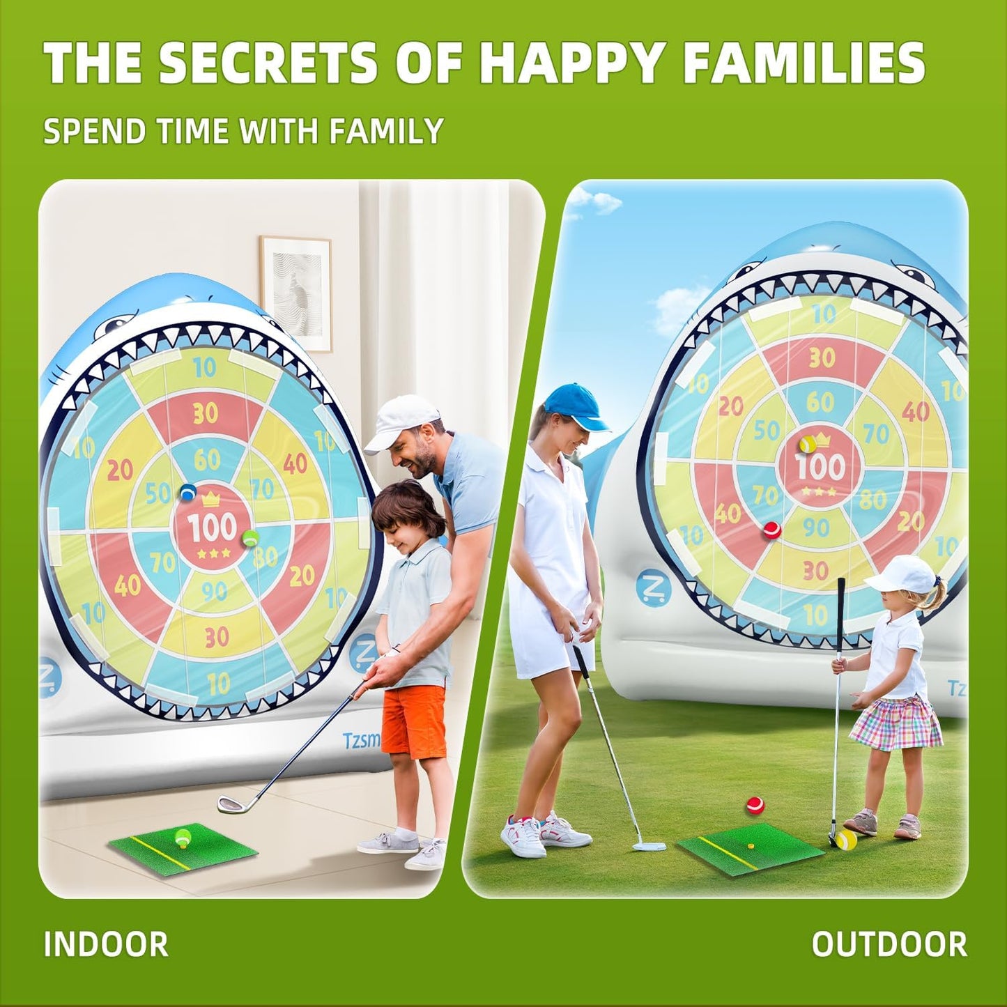 Inflatable Golf Game Set, Outdoor & Beach Golf, Party Darts and Indoor Darts for Backyard, Camping & Outdoor Parties – Ultimate Sports & Recreation Gear for Family