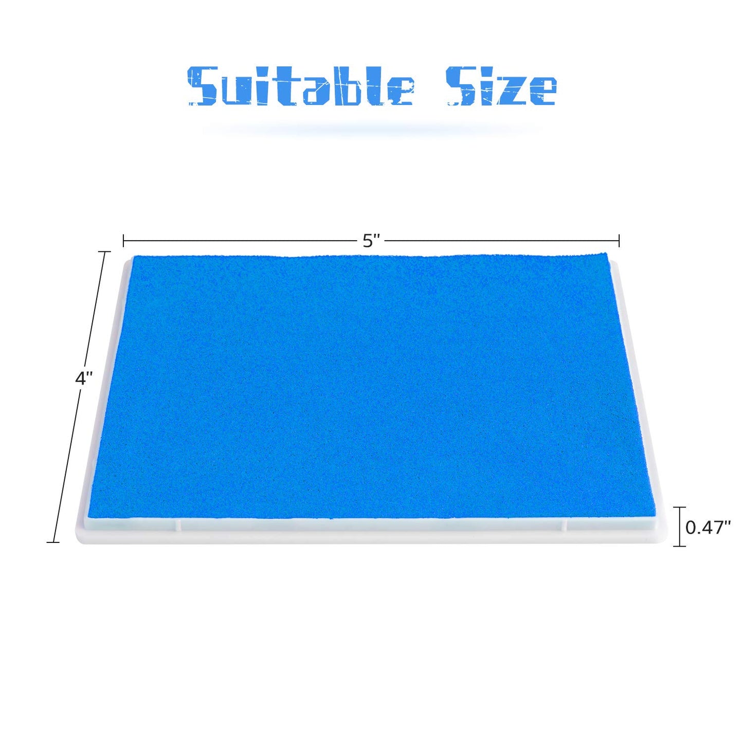 Ink Pad, 5x4'' Washable Non-Toxic Ink Stamp Pad for Baby Footprint Handprint, Sky Blue