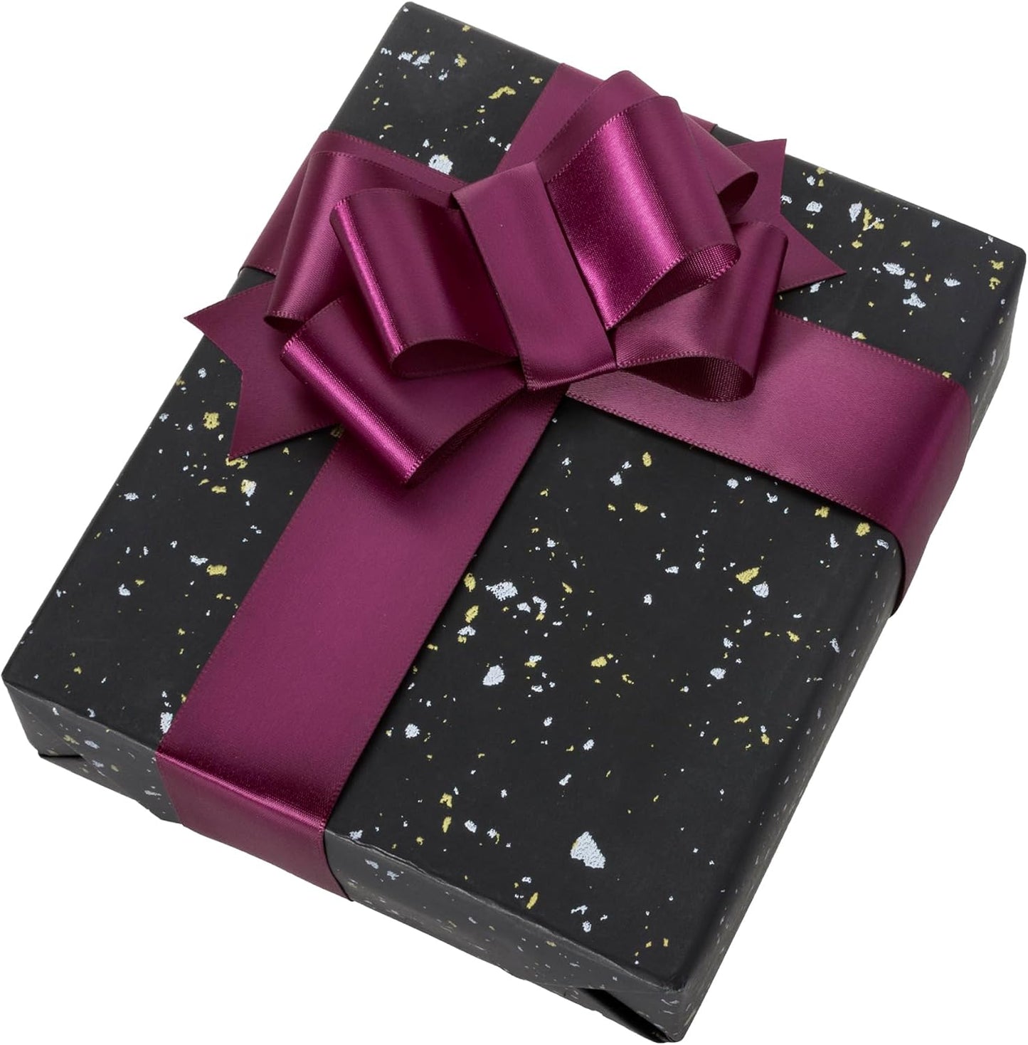 1-1/2 Inch Wine Ribbon, 50 Yards Craft Polyester Satin Ribbon Perfect for Gift Wrapping, Handmade Roses, Wedding Party Decorations and DIY Crafts