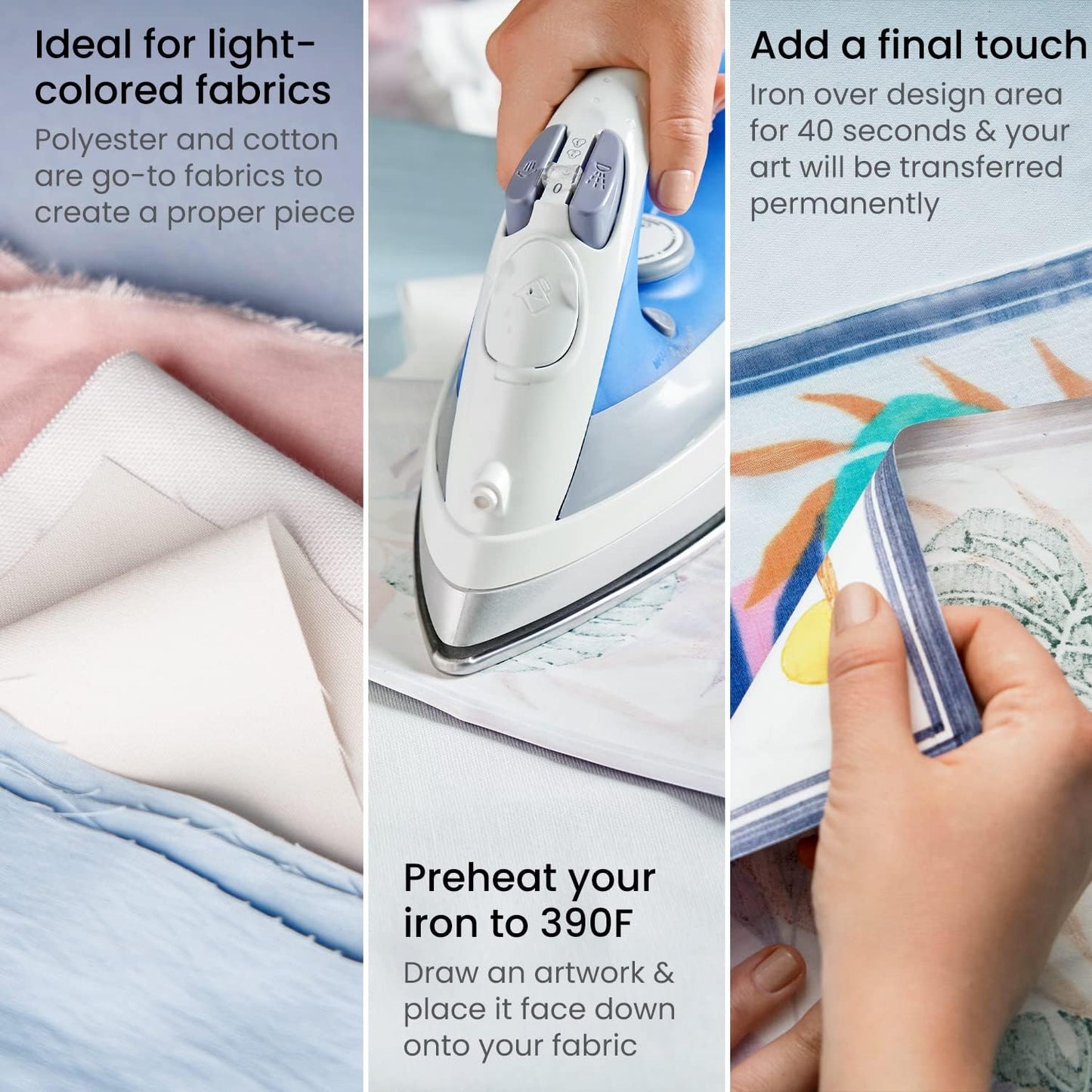 ARTEZA Heat Transfer Fabric Markers, Set of 12, Fade-Resistant Heat Transfer Ink, Colored Fabric Pens for Polyester and Cotton Garments