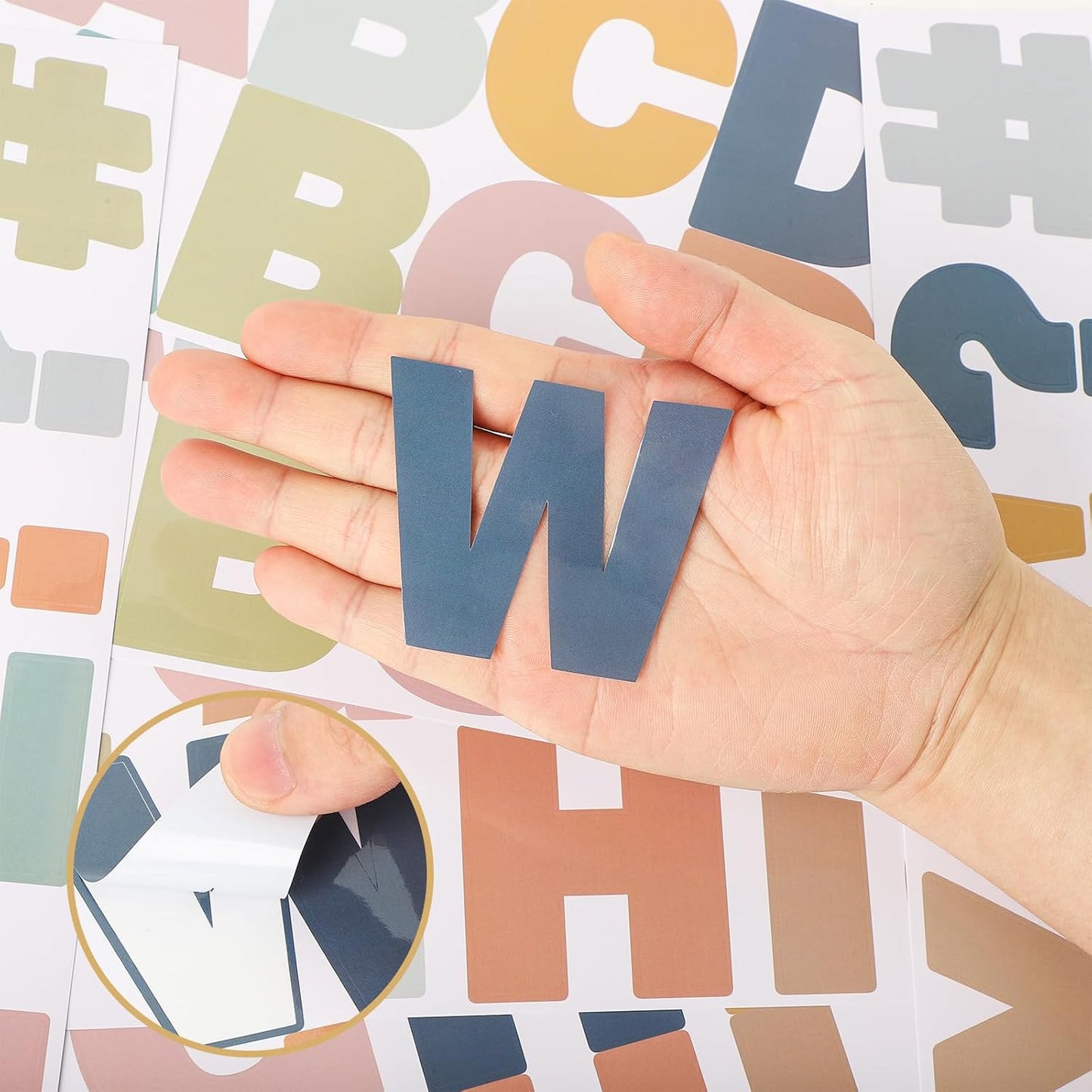 232 Pcs 24 Sheets Boho Bulletin Board Letters,2.4 Inch Letter Stickers Self, Large Alphabet Stickers, ABC Letters for Classroom Wall Window Door Home Decor.(Boho 24)