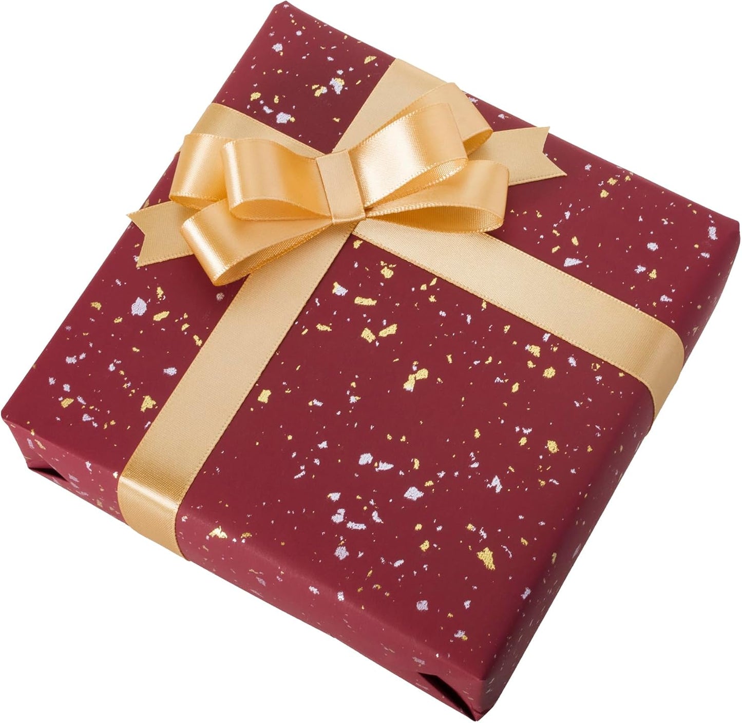 1 Inch Gold Ribbon, 50 Yards Craft Polyester Satin Ribbon Perfect for Gift Wrapping, Handmade Roses, Wedding Party Decorations and DIY Crafts