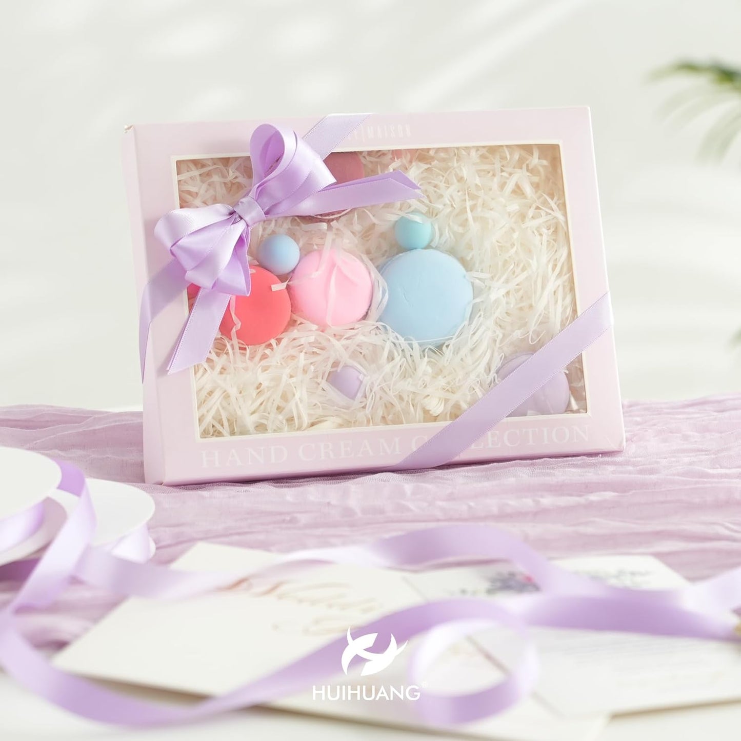 HUIHUANG Light Purple Satin Ribbon 1/2 inch Continuous 50 Yards Lilac Double-Faced Satin Ribbon for Gift Wrapping, Bows, DIY Crafts, Flower Bouquet, Wedding Bridal Shower Decor, Holiday Decor