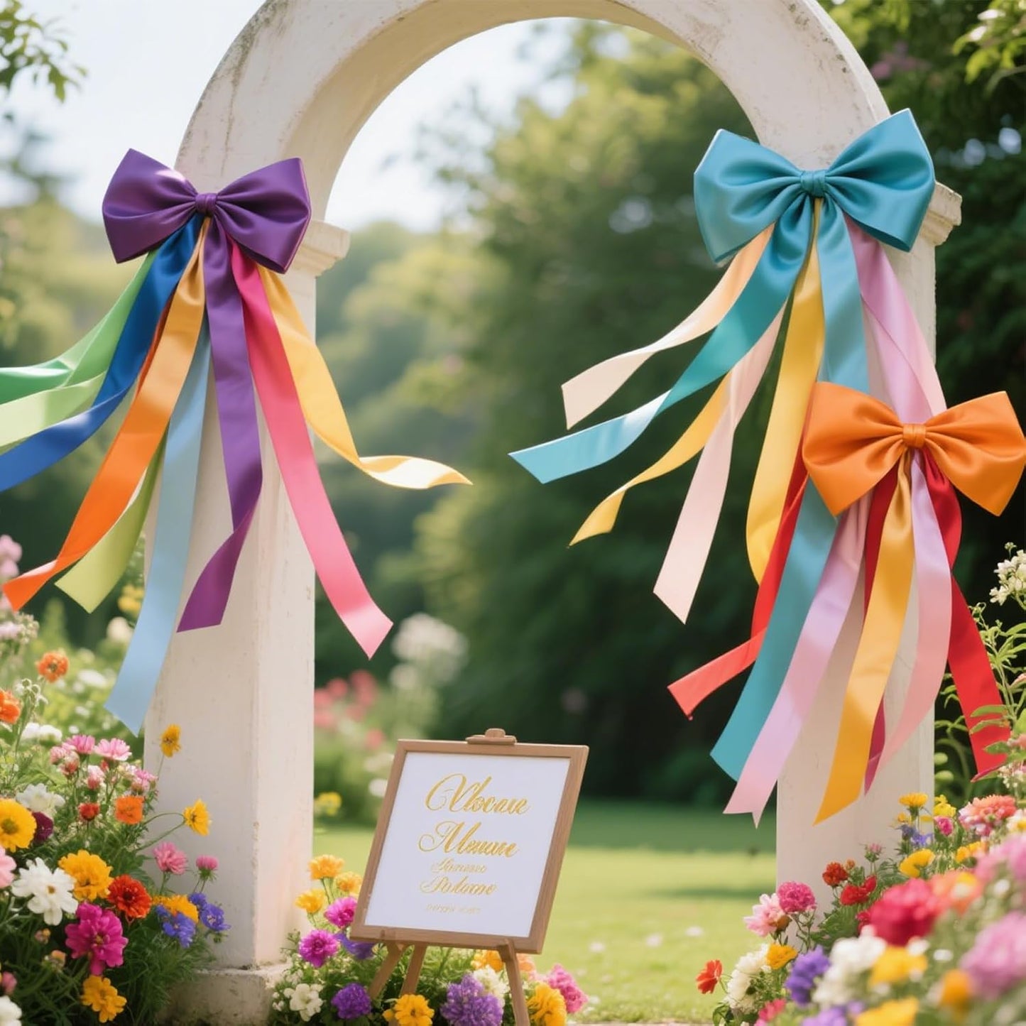 1-1/2 Inch Double-Faced Satin Ribbon 50 Yards Set,“Morning Meadow”–10 Nature Colored Ribbon Bulk for Gift Wrapping, Crafts, Flower Bouquet, Easter, Wedding, Party Decor, Teacher Kids, Hair & Bows