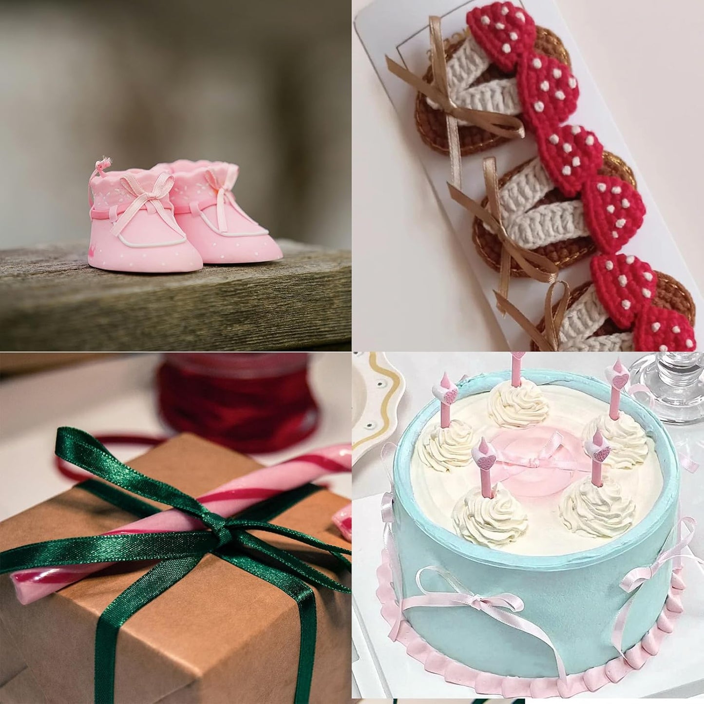 1/8 Inch X 100 Yards Cream Satin Thin Ribbon Solid Color Double Faced Ribbons Perfect for Crafts Wedding Decor Bow Making Arts Sewing and More