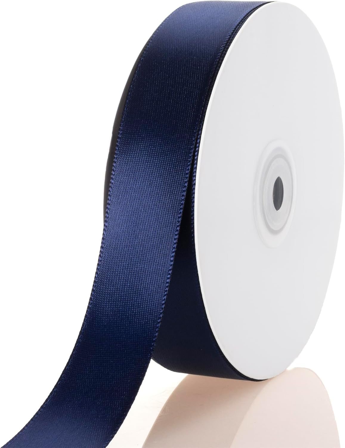 1 Inch Navy Blue Ribbon, 50 Yards Craft Polyester Satin Ribbon Perfect for Gift Wrapping, Handmade Roses, Wedding Party Decorations and DIY Crafts