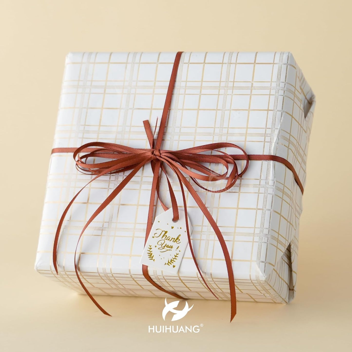 HUIHUANG Solid Color Satin Ribbon 1/8 inch x 100 Yards Roll Double Face Satin Ribbon for Crafts (Rust)