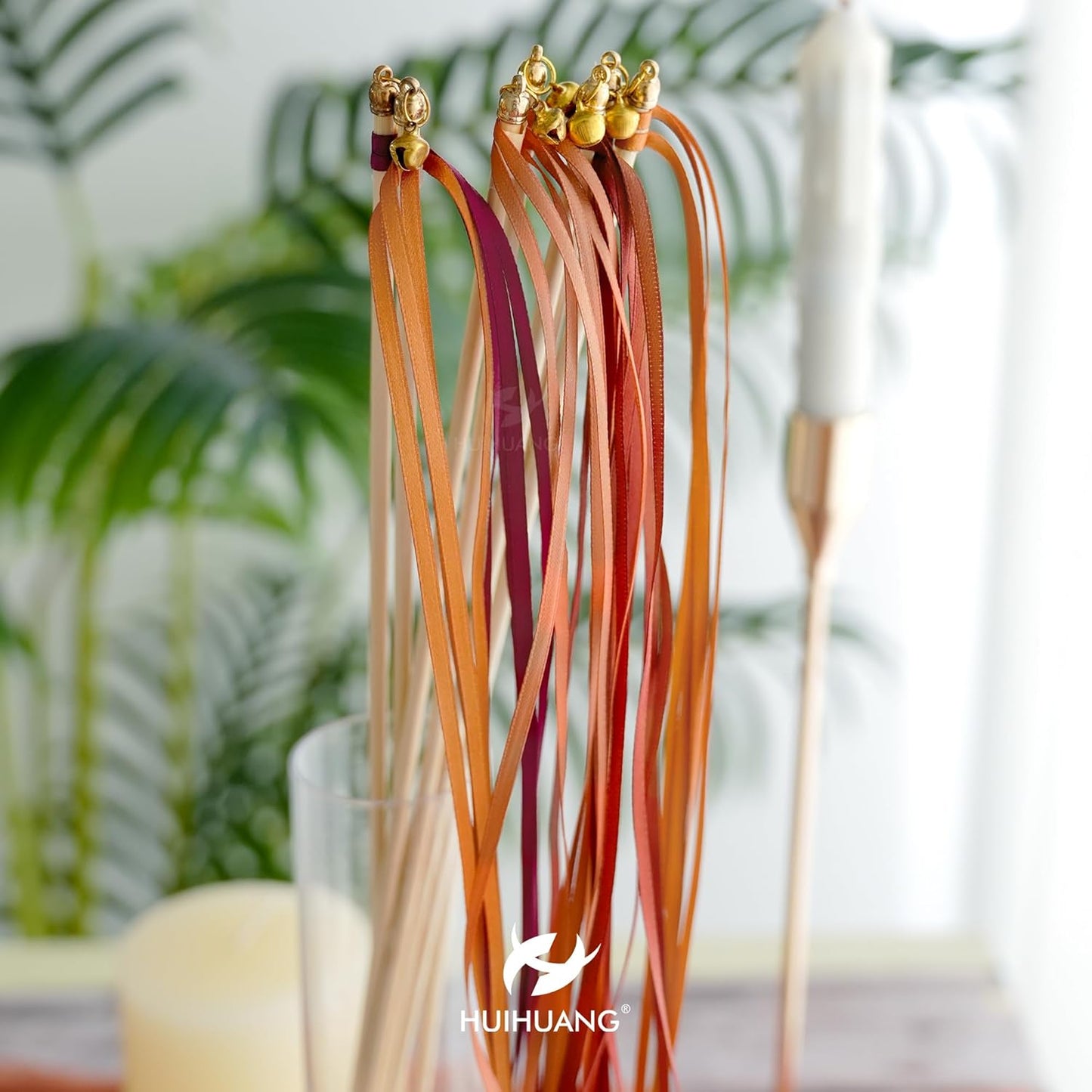 HUIHUANG Thin Copper Ribbon Solid Color Satin Ribbon 1/8 inch x 100 Yards Fall Craft Ribbon Double Faced Silk Satin Ribbon for Crafts Present Gift Wrap Bridal Shower Gift Tags and Sweing