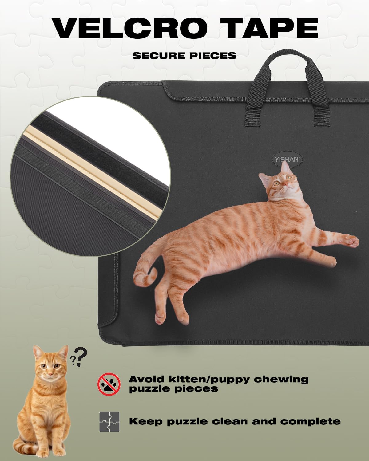 1000 Piece Portable Jigsaw Puzzle Board with Cover for Adults, Puzzle Case for Storage, 33.3'' x 23.6''Puzzle Mat with Sorting Trays, Non-Slip Surface