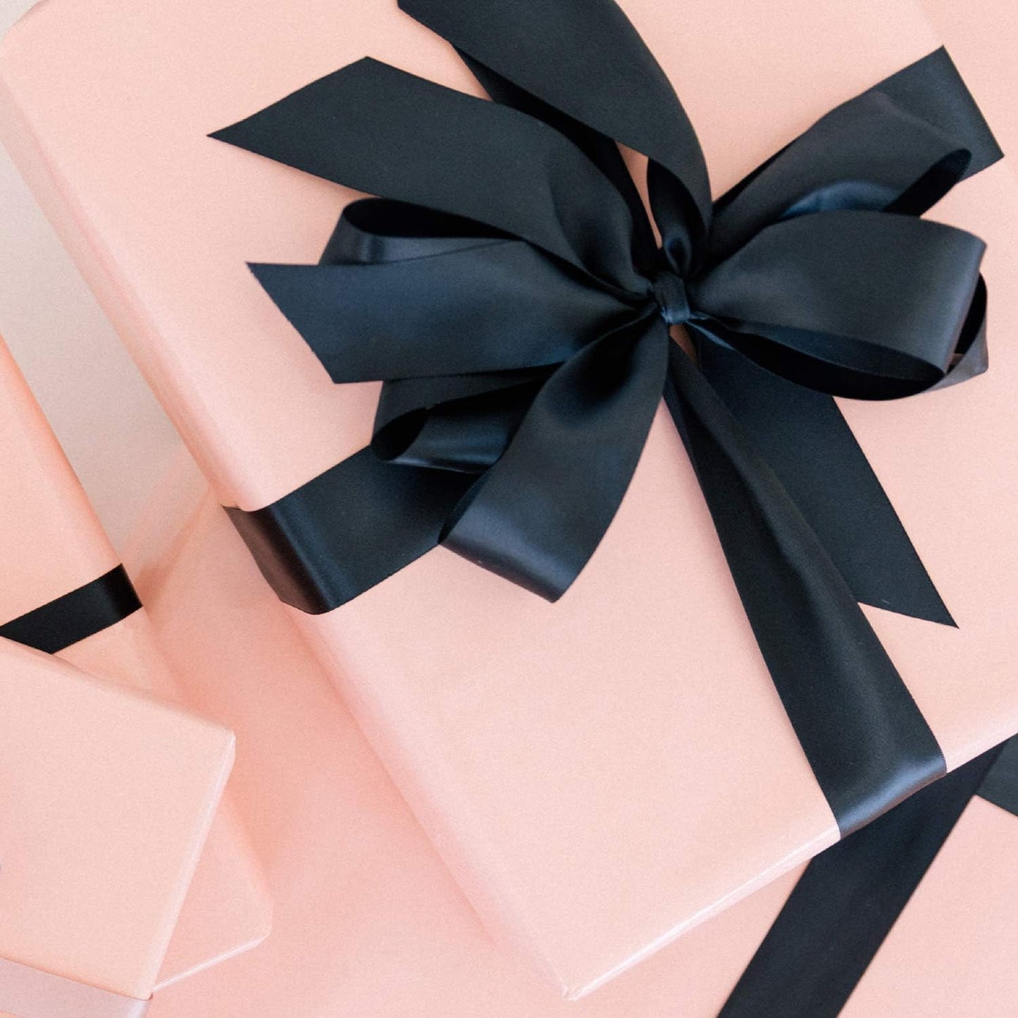 Humphrey's Craft 1-1/2 Inch Black Double Faced Satin Ribbon - 25 Yards Variety of Color for Crafts Gift Wrapping DIY Bows Bouquet Decoration Sewing Christmas Tree Wedding and Invitation Card.