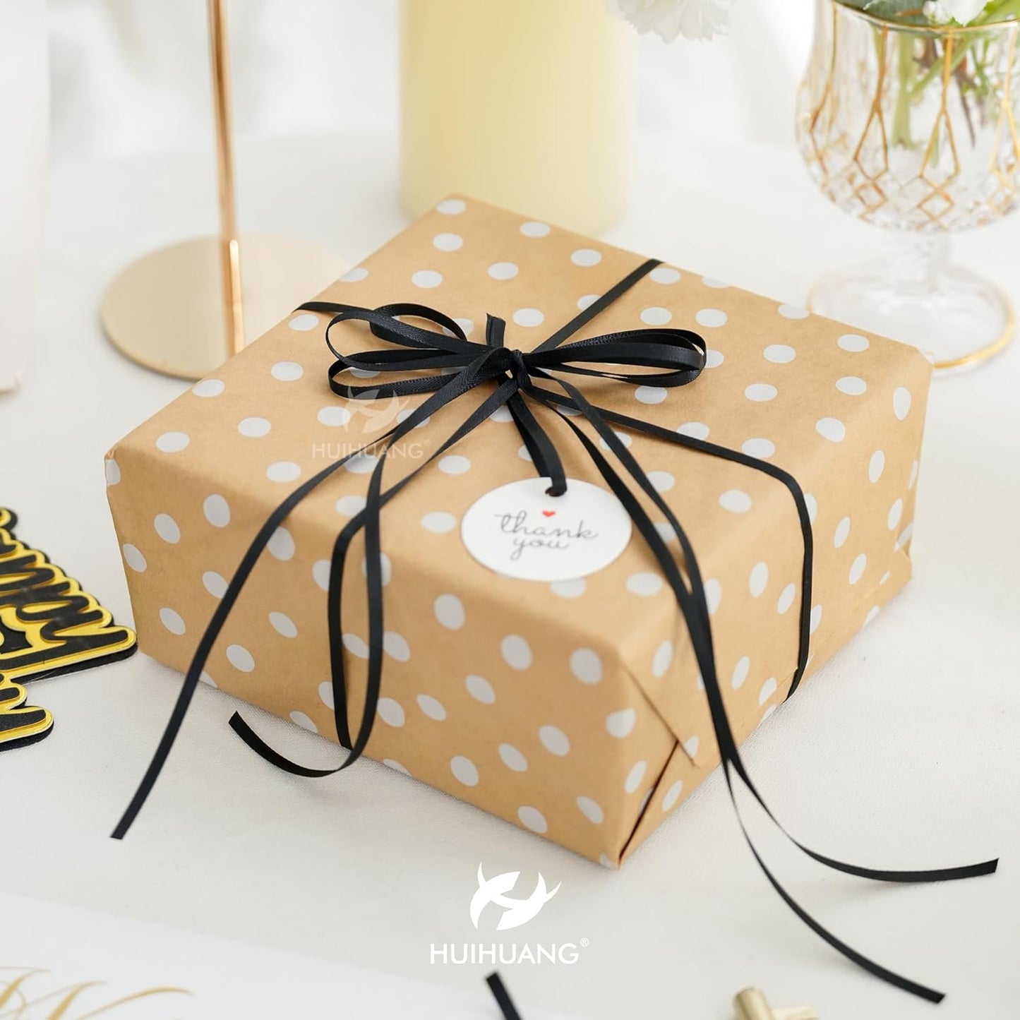 HUIHUANG Solid Color Satin Ribbon 1/8 inch x 100 Yards Roll Ribbon Thin Black Satin Ribbon for Crafts Sewing Gift Wrapping DIY Bows (Black)