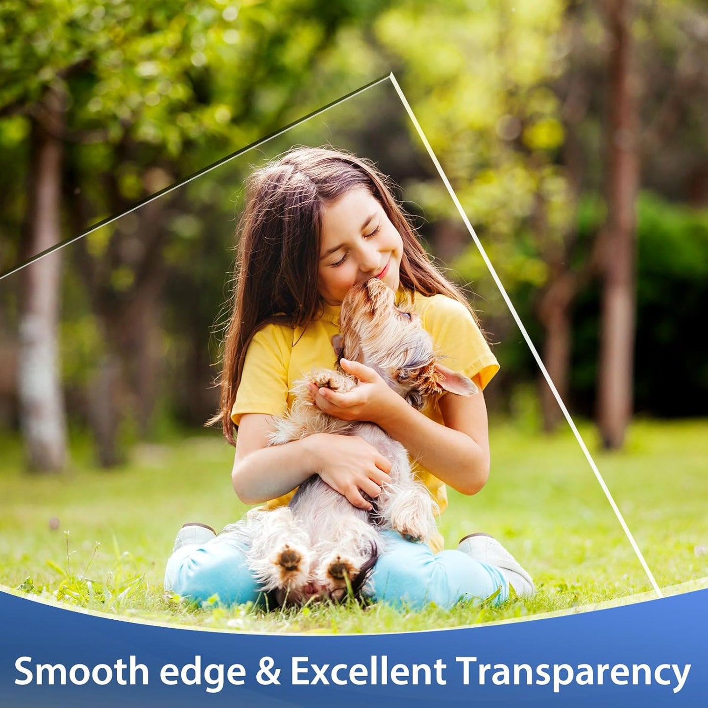 10 Pack 12”x12” x0.02” Clear PET/Plexiglass Sheet, Transparent Flexible Plastic Sheet 12x12, 0.02” Clear Plastic Sheet for Crafts, Picture Frames, Painting, Sign Blank