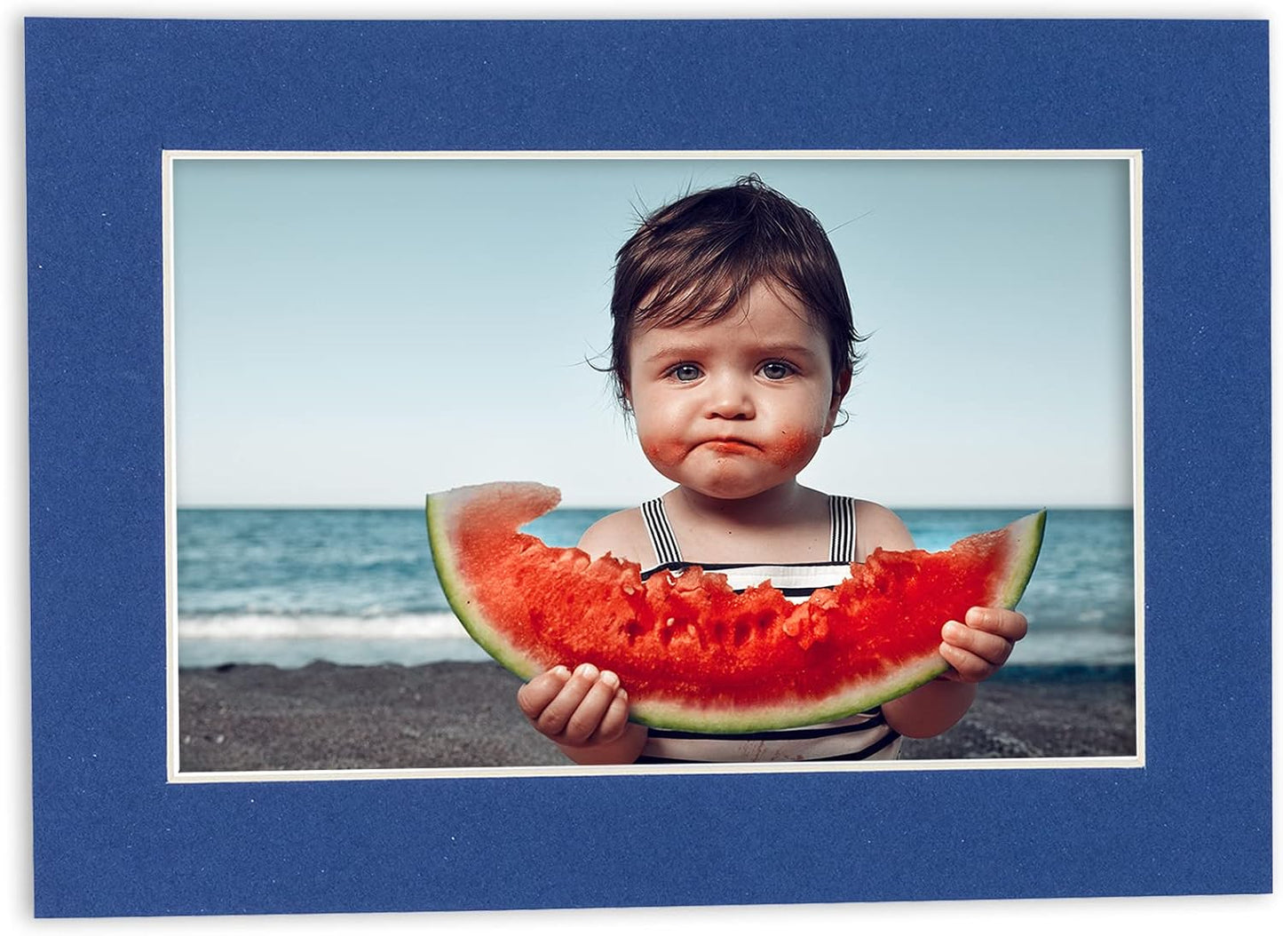 11x14 Mat for 8.5x11 Photo - Precut Bottle Blue Picture Matboard for Frames Measuring 11 x 14 Inches - Bevel Cut Matte to Display Art Measuring 8.5 x 11 Inches - Acid Free Pack of 25 MATS