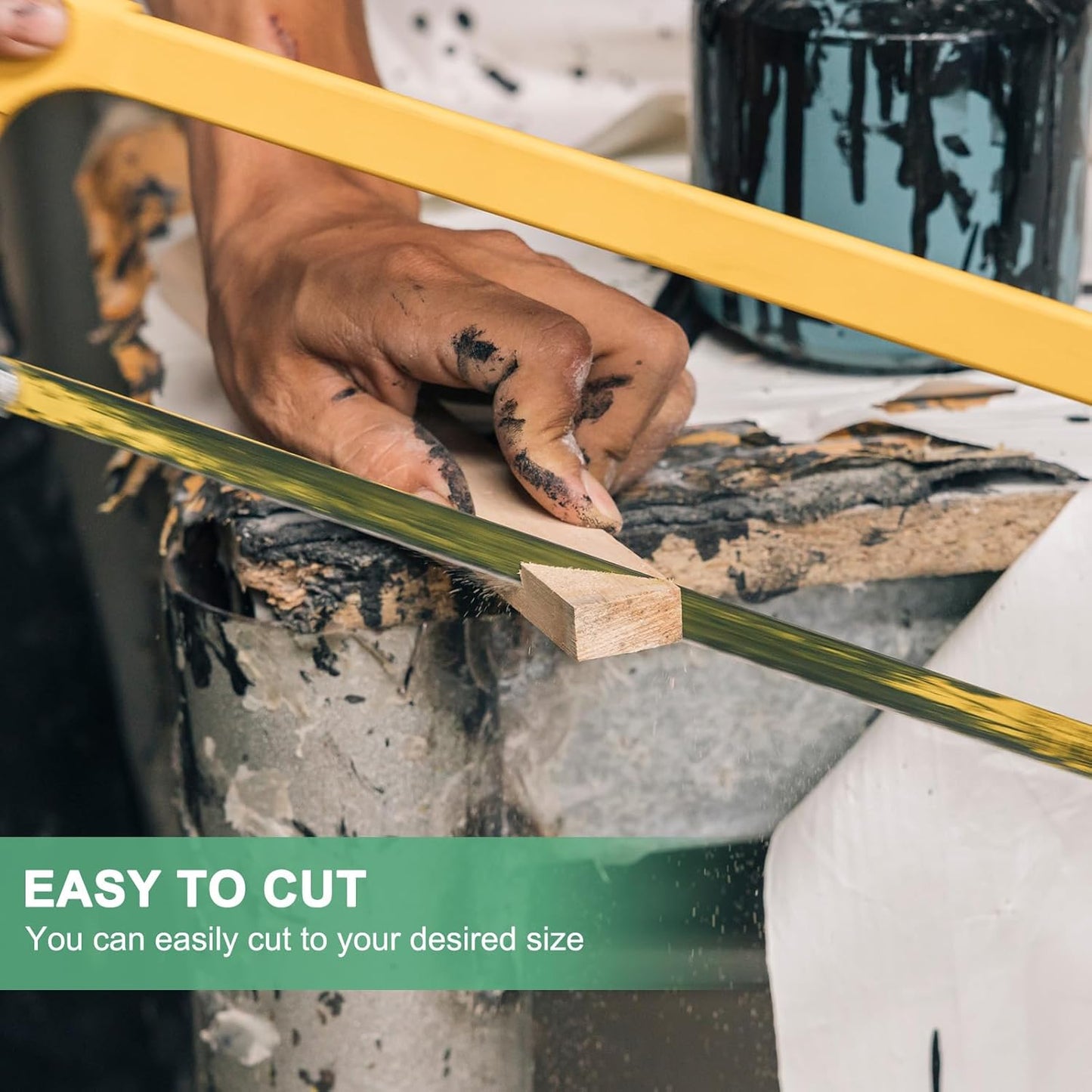 10-Pack Wood Square Dowel Rods, 5/16 x 12 Inch Unfinished Wooden Square Dowel Rod, Hardwood Square Dowel Sticks for Crafts/DIY Projects/Models Making [Wood Color]