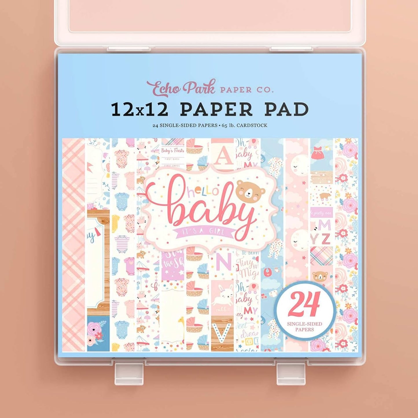 iBune 6 Pack 12x12 Paper Organizer, Scrapbook Paper Storage, Plastic Craft Organizers Storage, Art Supply Photo Sticker Storage Case, Inner Size 12.2 x 12.2 x 0.85 in