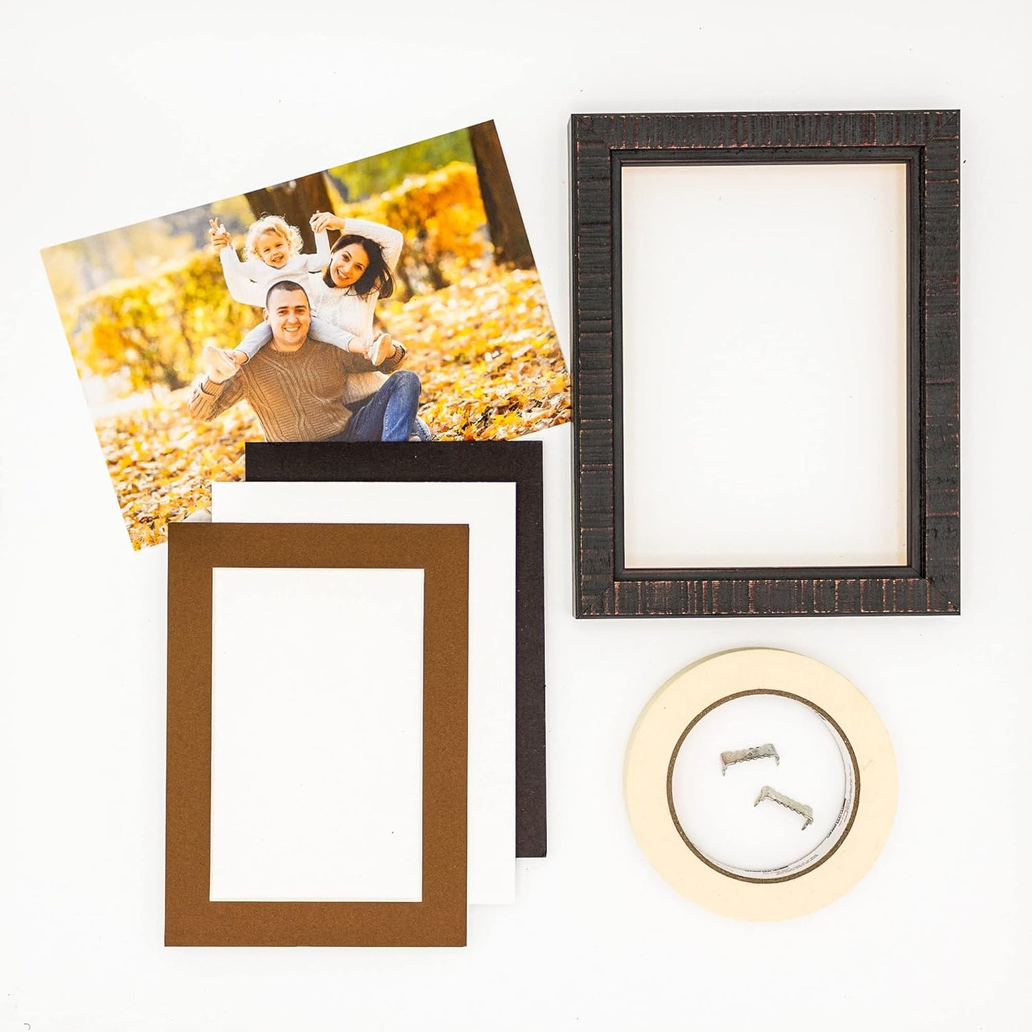 11x14 Mat Bevel Cut for 8.5x11 Photos - Acid Free Aged Oak Brown Precut Matboard - For Pictures, Photos, Framing - 4-ply Thickness