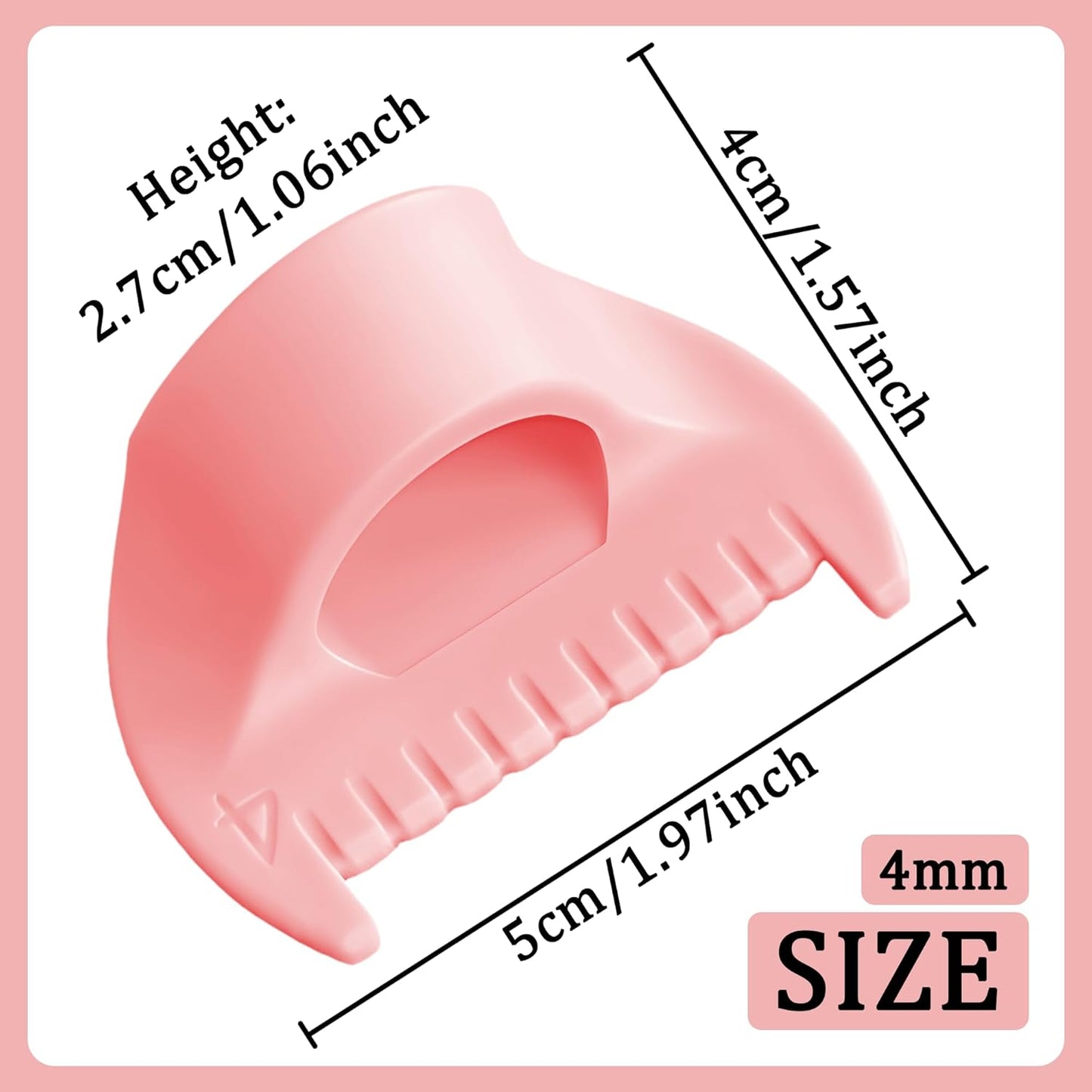 1 PCS 4mm Edge Lock Seam Guide, Mini Sewing Finger Ruler for Hand Sewing, DIY Sewing Kit Tool, Sewing Needle Gauge Measuring Guide, Pink