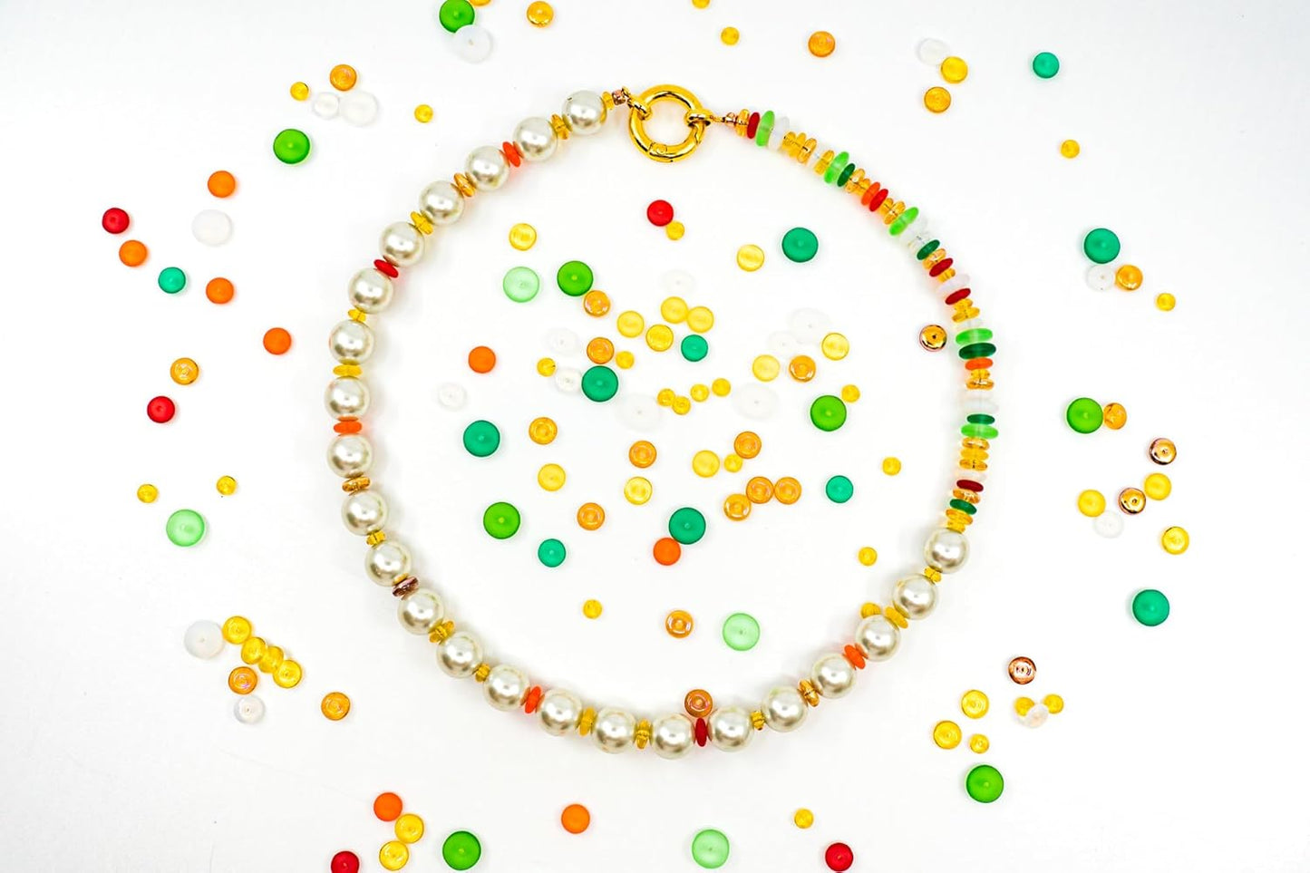 0.88oz (25g) Limited Mix of Czech Glass Spacer Beads Round Space Disc, Size & Color Mix, Spacers 01