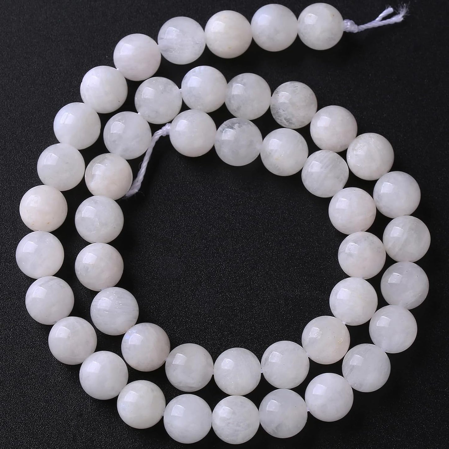 10mm 36pcs Natural Moonstone Stone Beads for Jewelry Making Energy Healing Power Stone Beads DIY Bracelet Necklace Accessories 15"